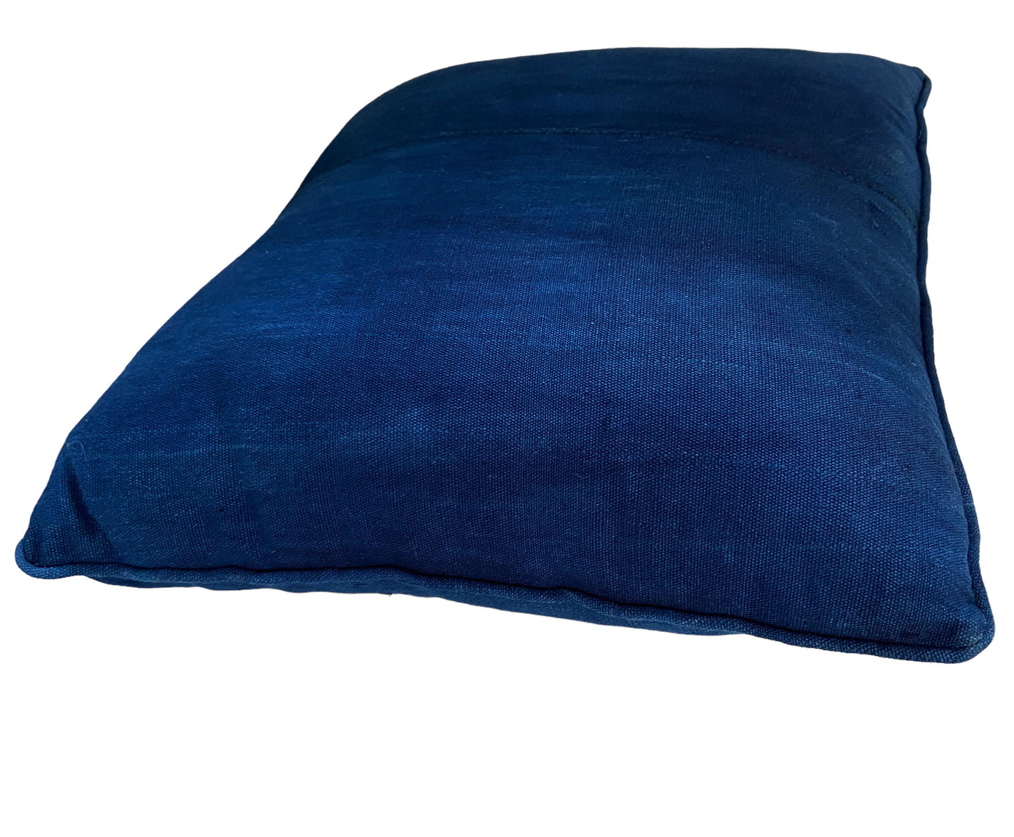 #5498  African Custom Made Solid Indigo  cloth Pillow 17"
