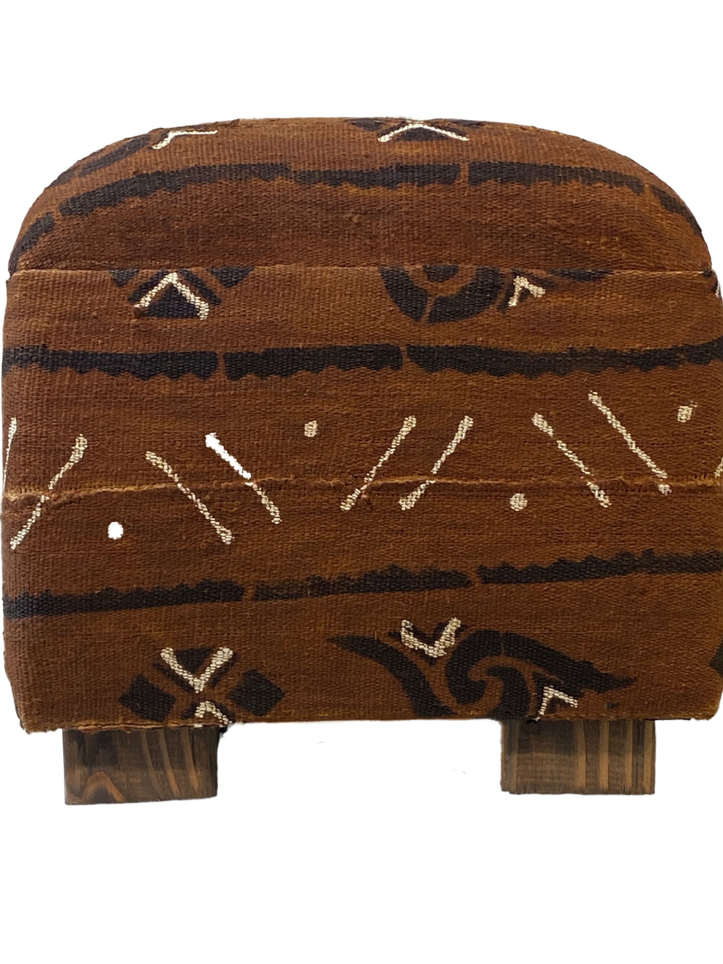 #7080 Custom Made Malian Vintage Mud Cloth Bogolan Textile Ottoman
