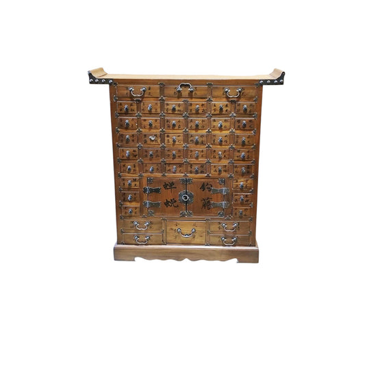 #198 Vintage Chinese Apothecary Herbal Medicine Cabinet