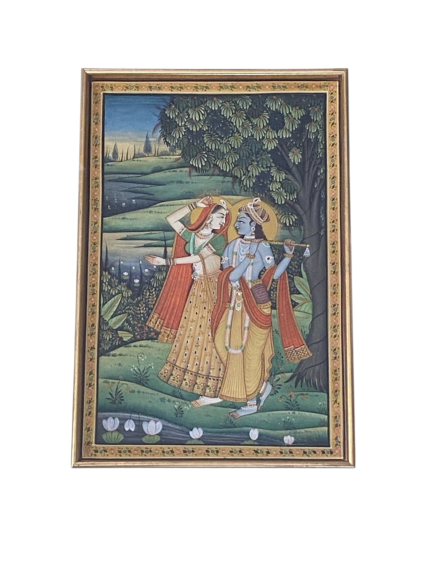 #78 Set of two framed  Indian Miniature Painting  India
