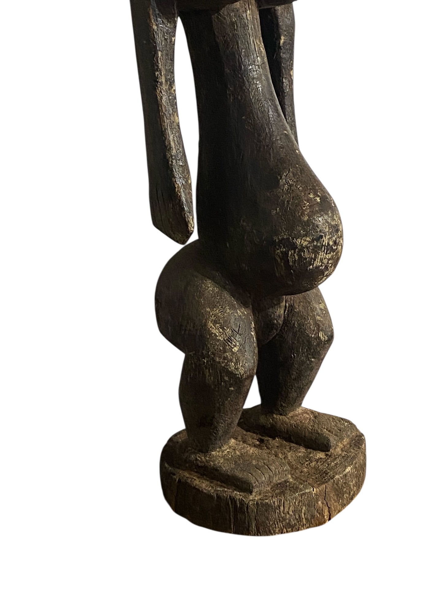 #1176  Vintage African Primitive Maternity Statue Bambara Bamana Mali - 26"h