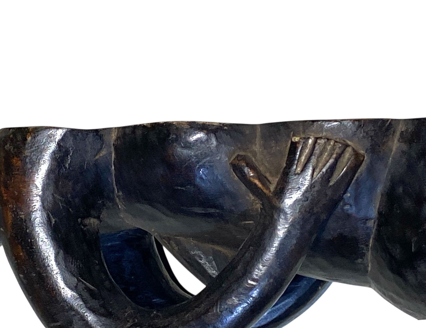 #8410 Vintage  Large African Akan Awari Mancala Game Board 33.5" w