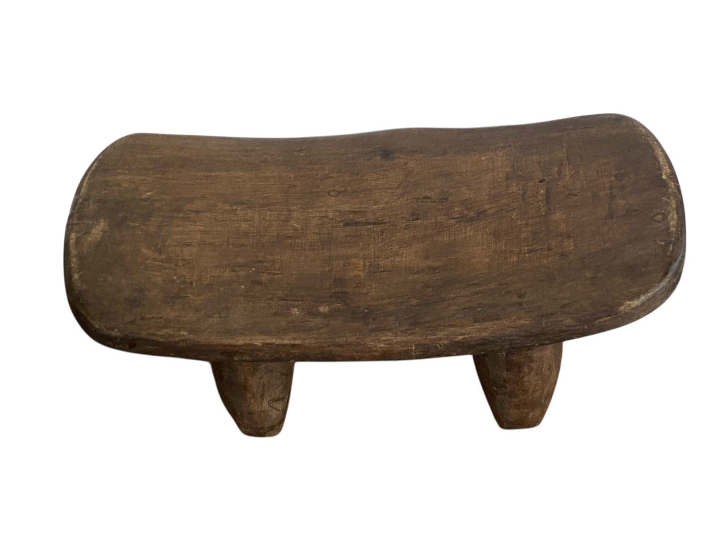 # 6666 Vintage  African Carved Wood Senufo milk Stool 15.5" W