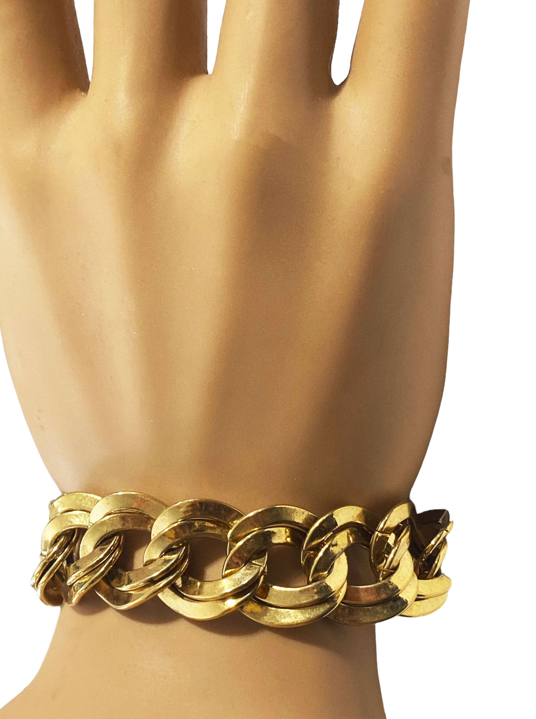 VTG gold tone shops chunky bracelet