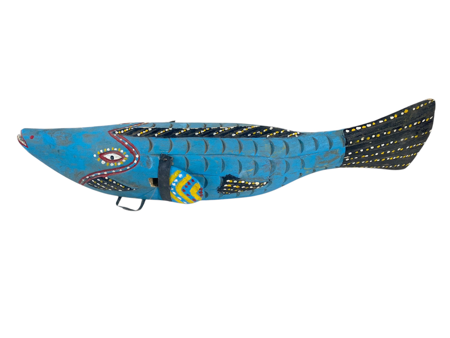 #6414 Vintage African Wooden Fish Bozo Tribe Mali 22"