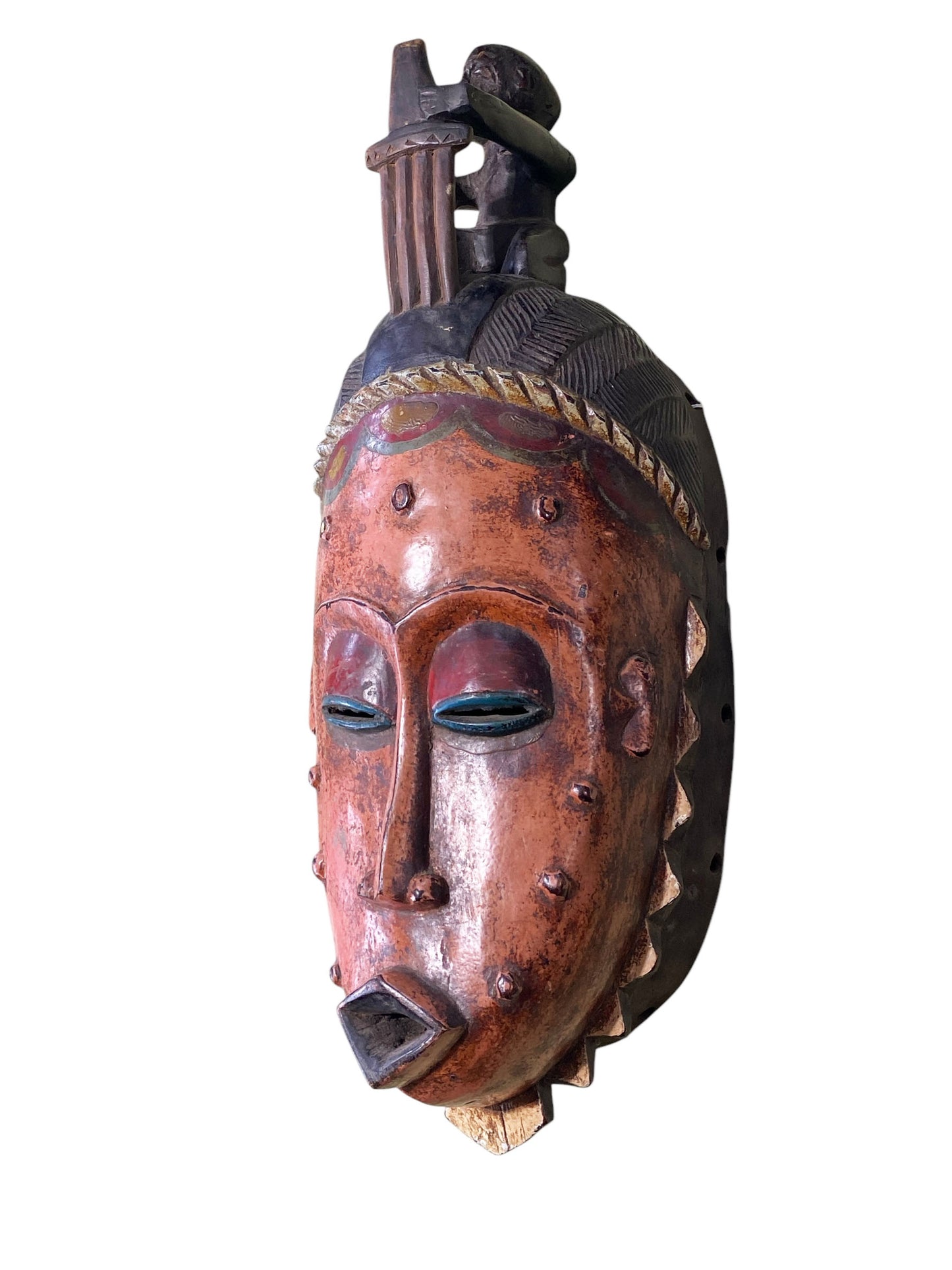 #960 Lg African Guru Portrait Mask Cote d'Ivoire 22.5" H