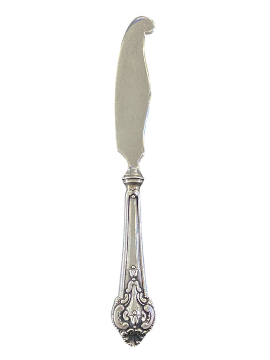 #56 Vintage Portuguese Solid Silver Baroque Style Butter/ Cheese/Pâté Spreader