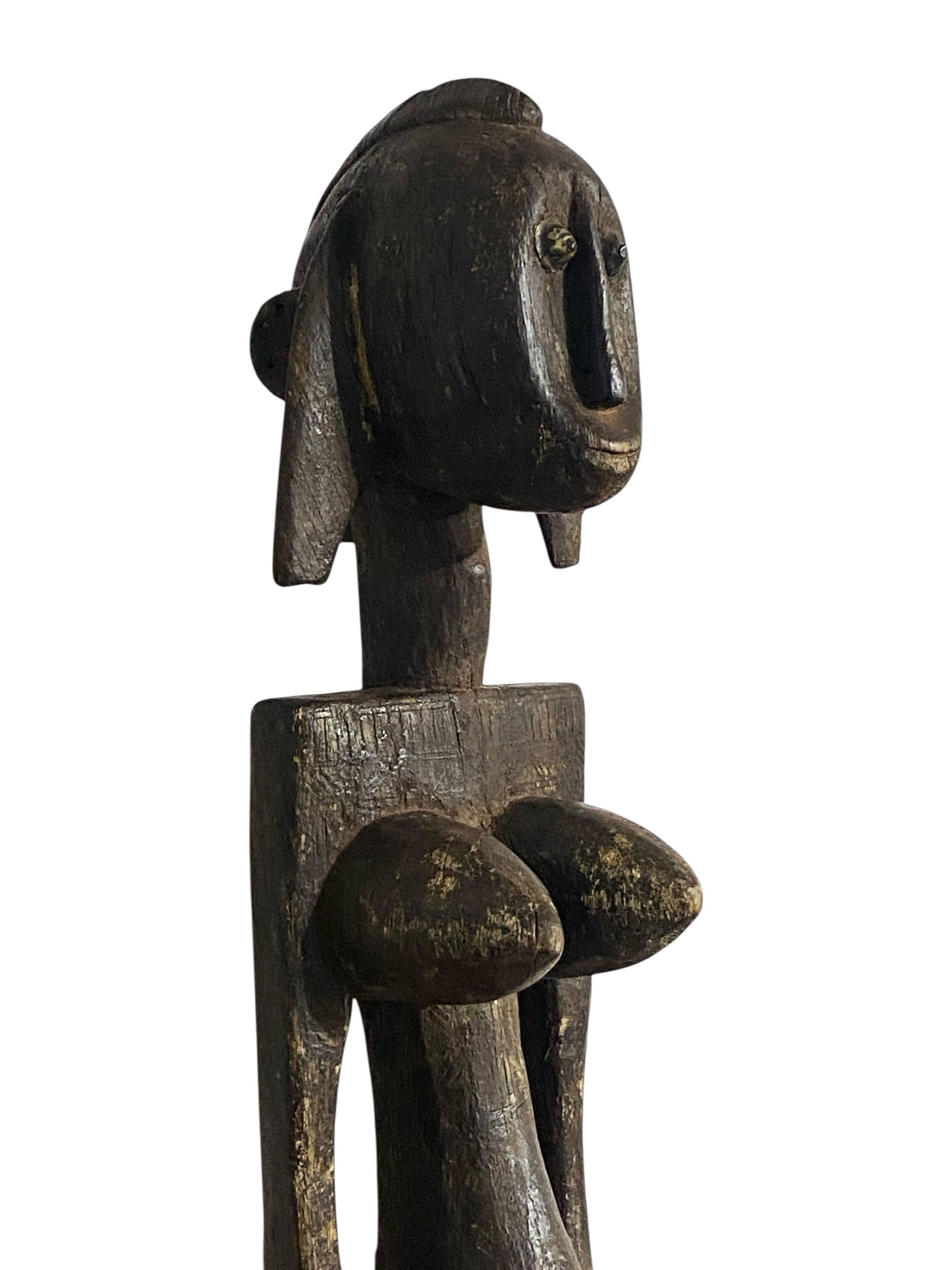 #1176  Vintage African Primitive Maternity Statue Bambara Bamana Mali - 26"h