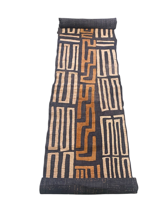 #532 Superb African Kuba Cloth Raffia /Textile Zaire 110"
