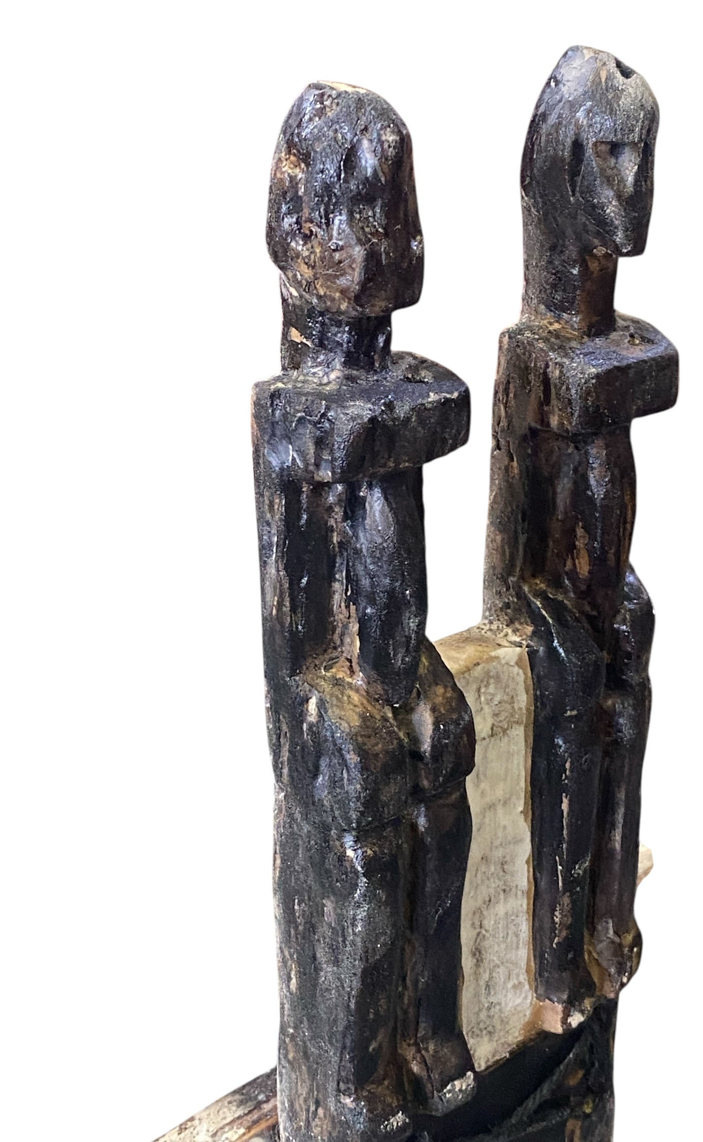 #1153 LG 20th C Kanaga Initiation Mask  Dogon Mali West africa 39" H