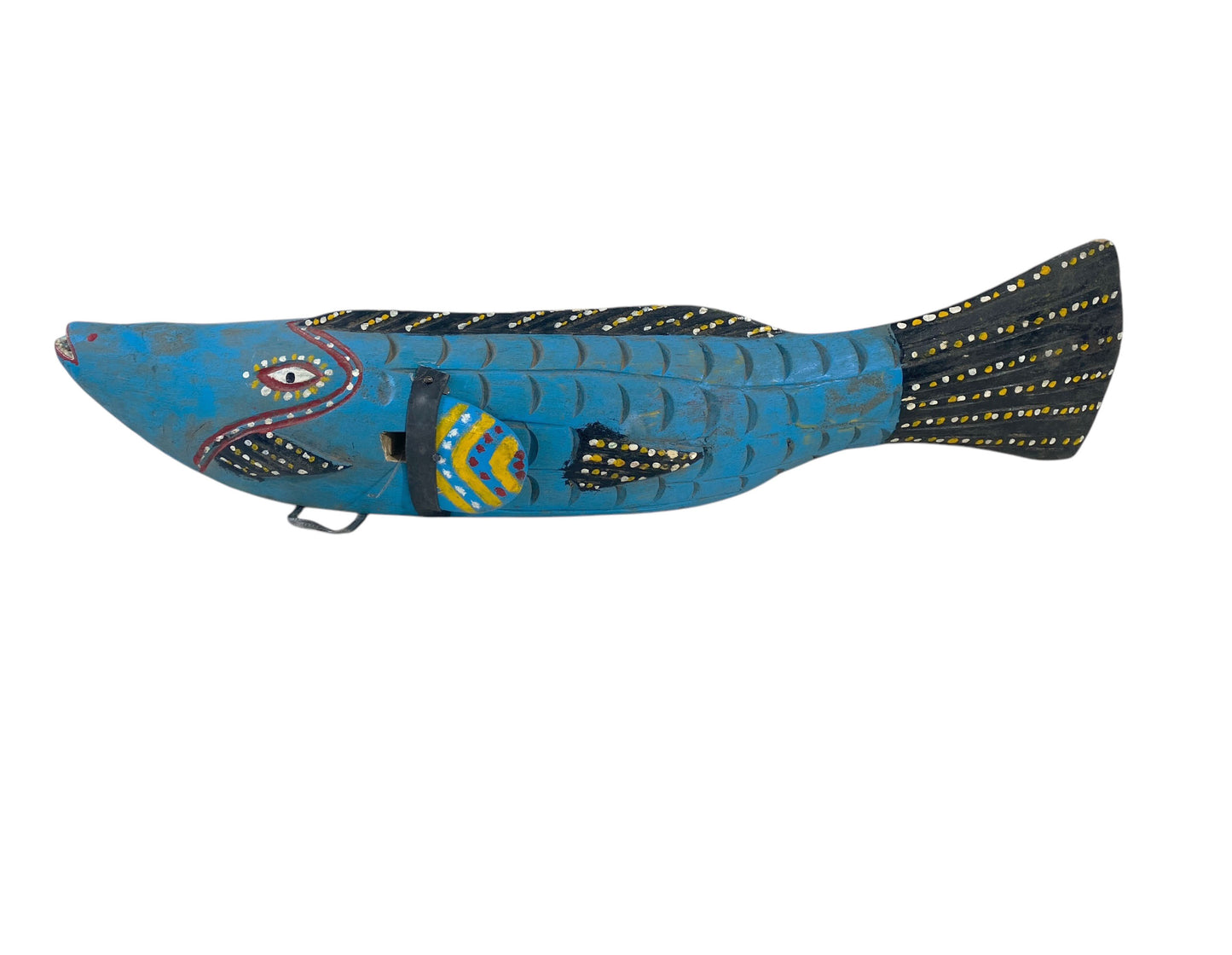 #6414 Vintage African Wooden Fish Bozo Tribe Mali 22"