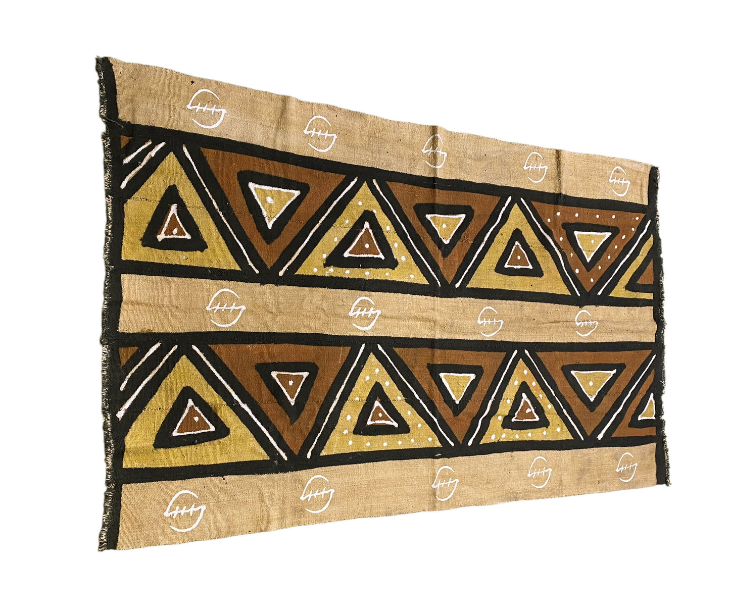 #7316  Superb Bogolan Mali Mud Cloth Textile   37" by 61"