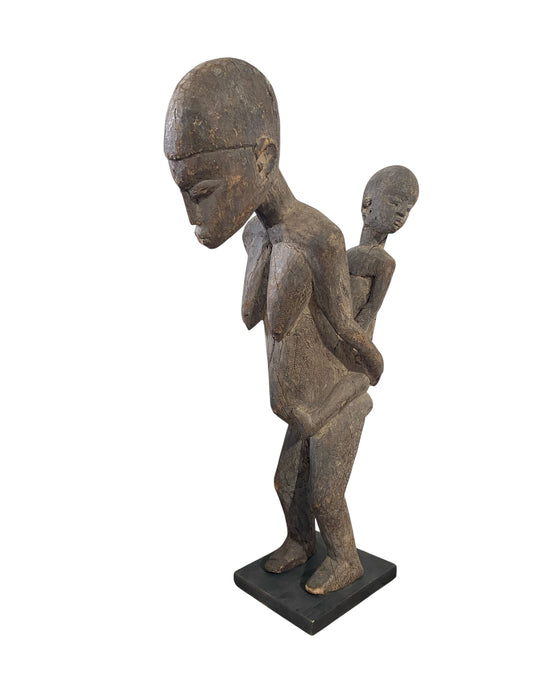 #558 Stunning Carving Old Lobi Maternity Sculpture Burkina Faso 23.75H