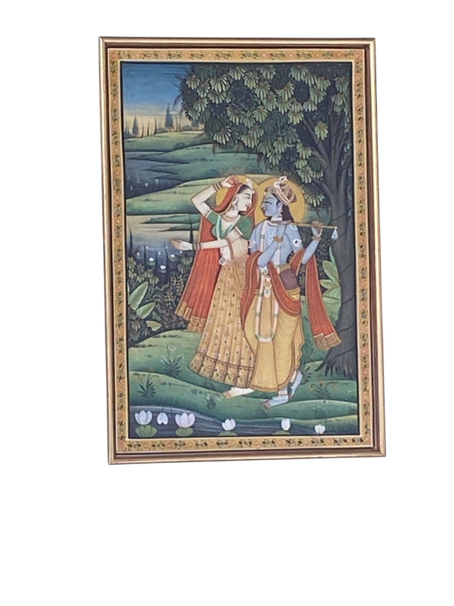 #78 Set of two framed  Indian Miniature Painting  India