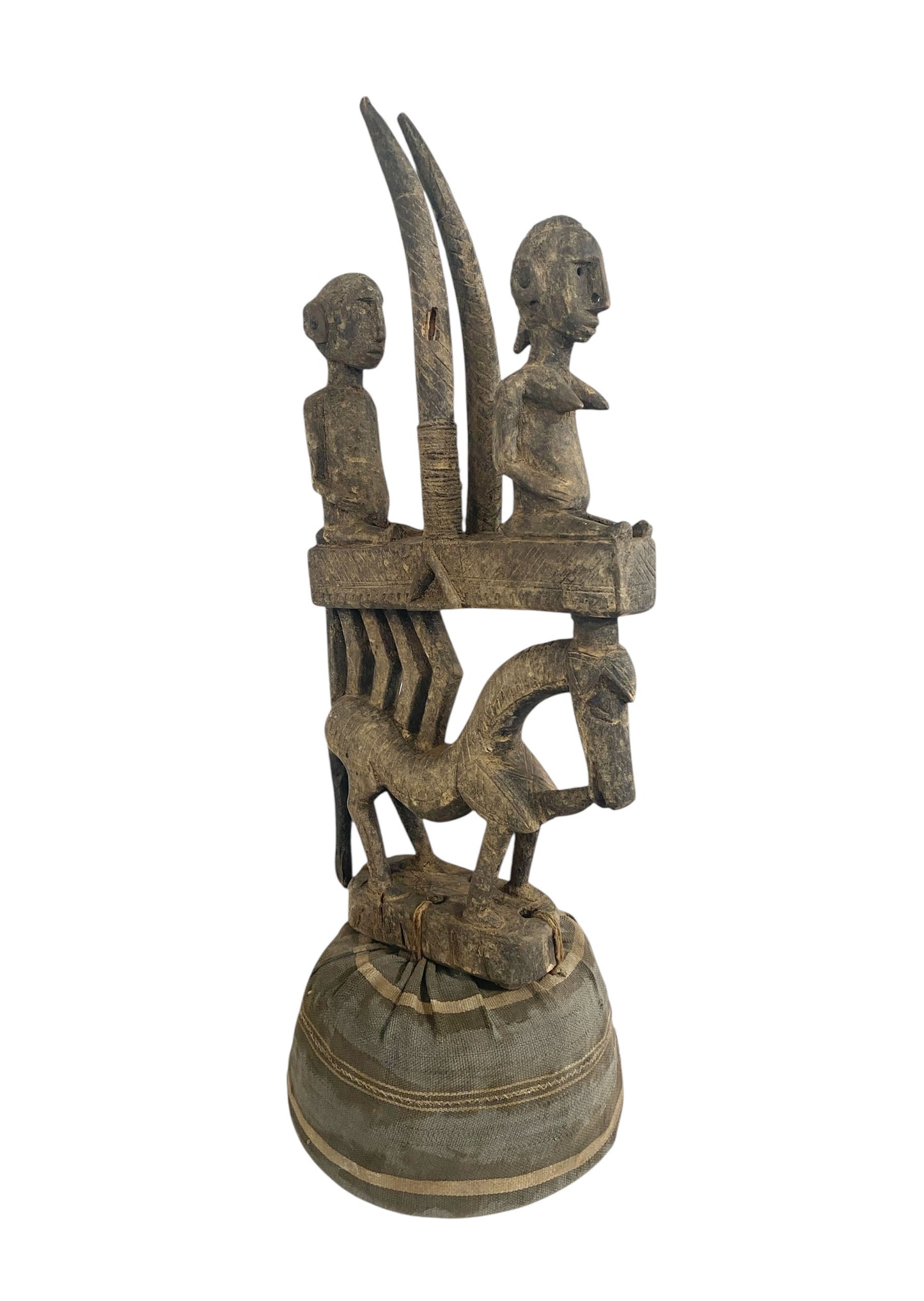 # 1125/60 Old  Rare Bambara Chiwara wood Sculpture/headdress 23"H Mali