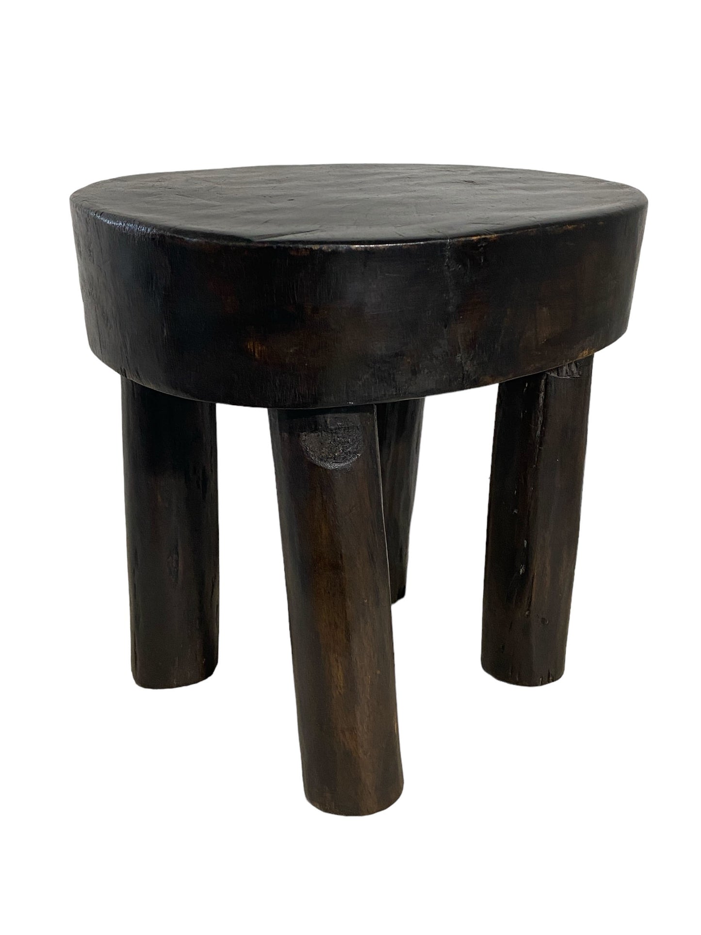 #6171 African Vintage Oval Wood Milk Stool Hehe Gogo People Tanzania 11" H