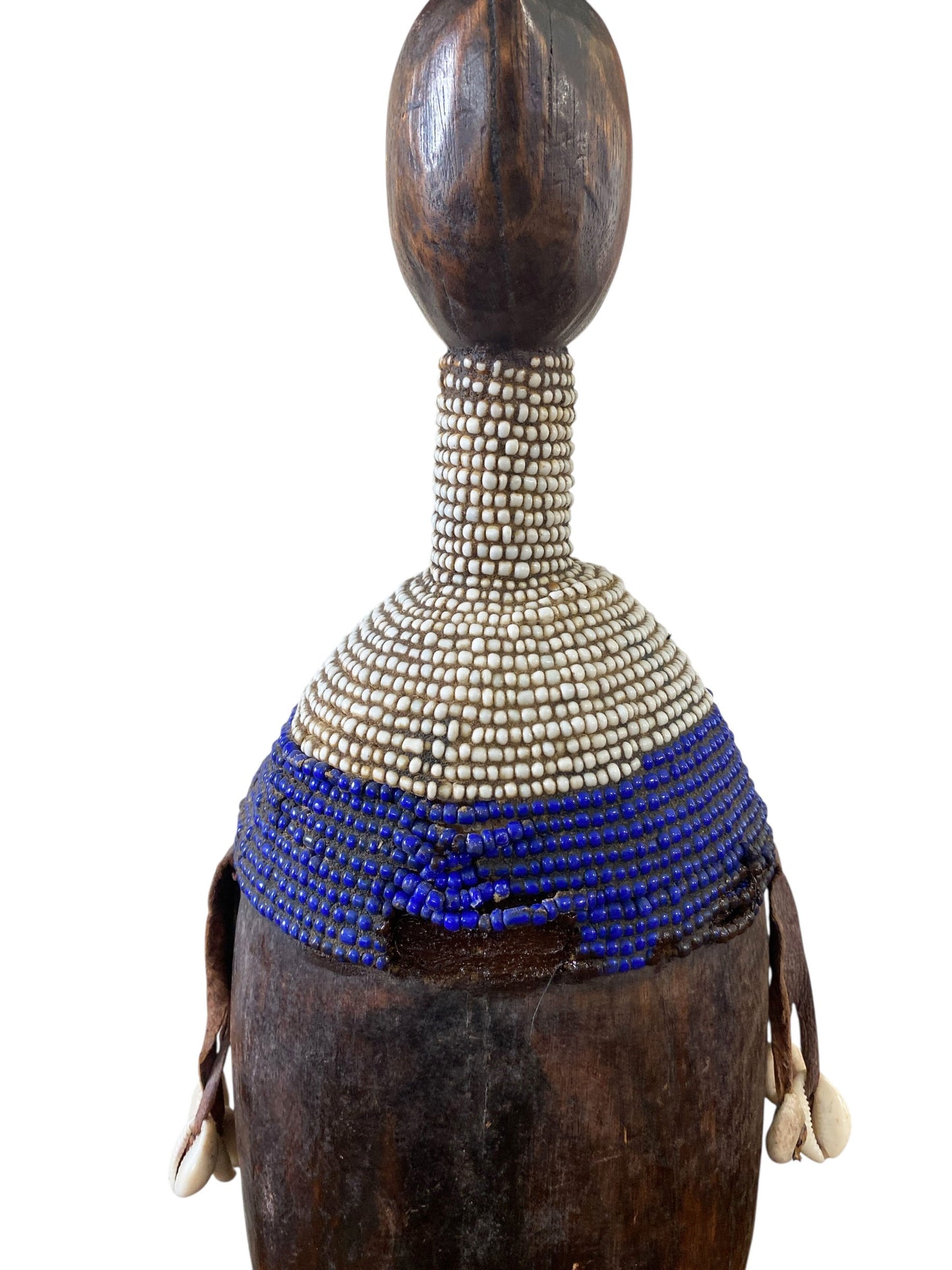#731 Vintage  African Namji Fertility Beaded Doll 20" H
