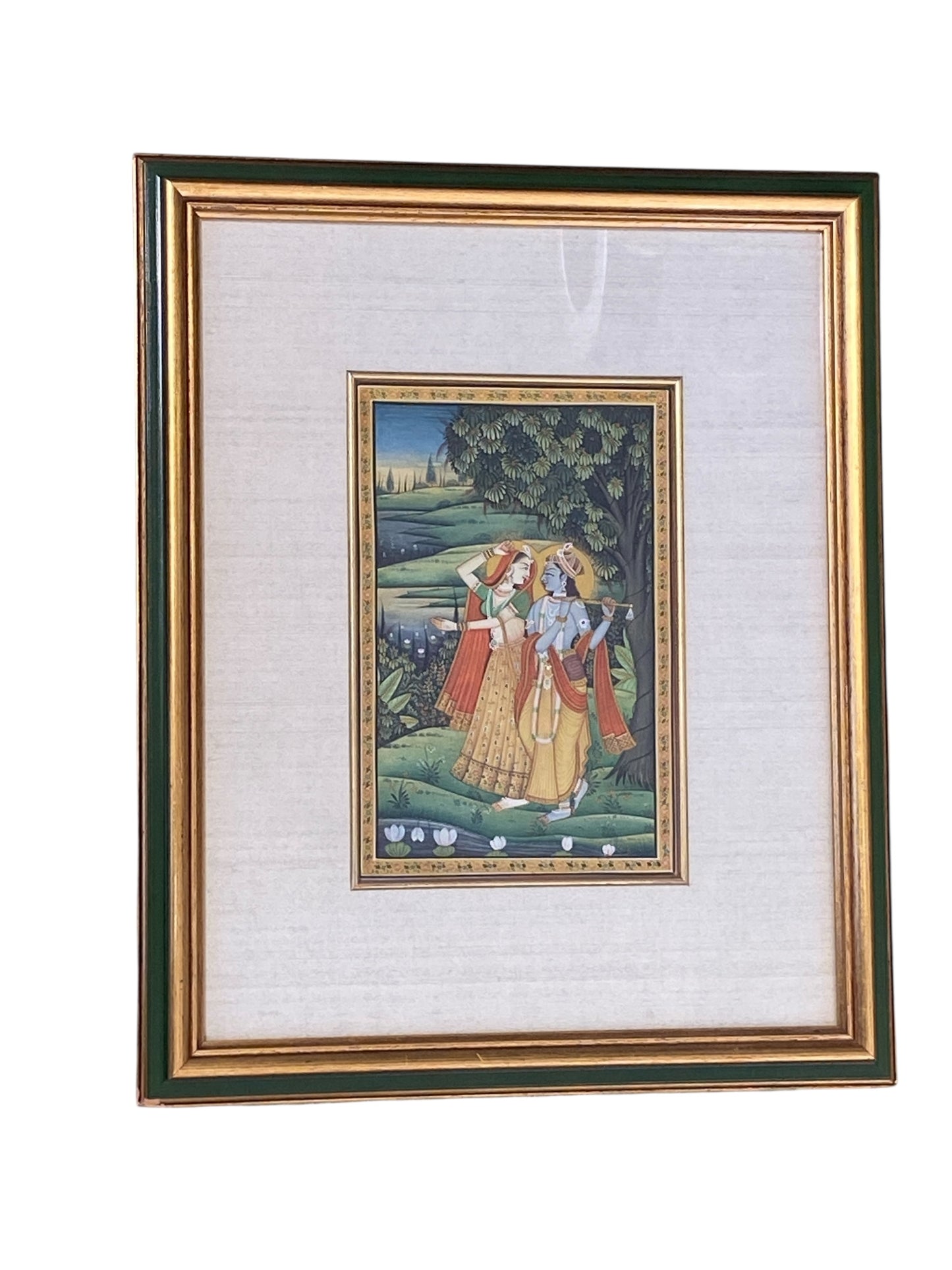 #78 Set of two framed  Indian Miniature Painting  India