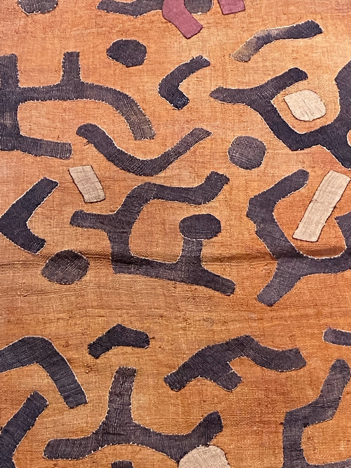 #534 Vintage  African Kuba Cloth Raffia /Textile Zaire 100"