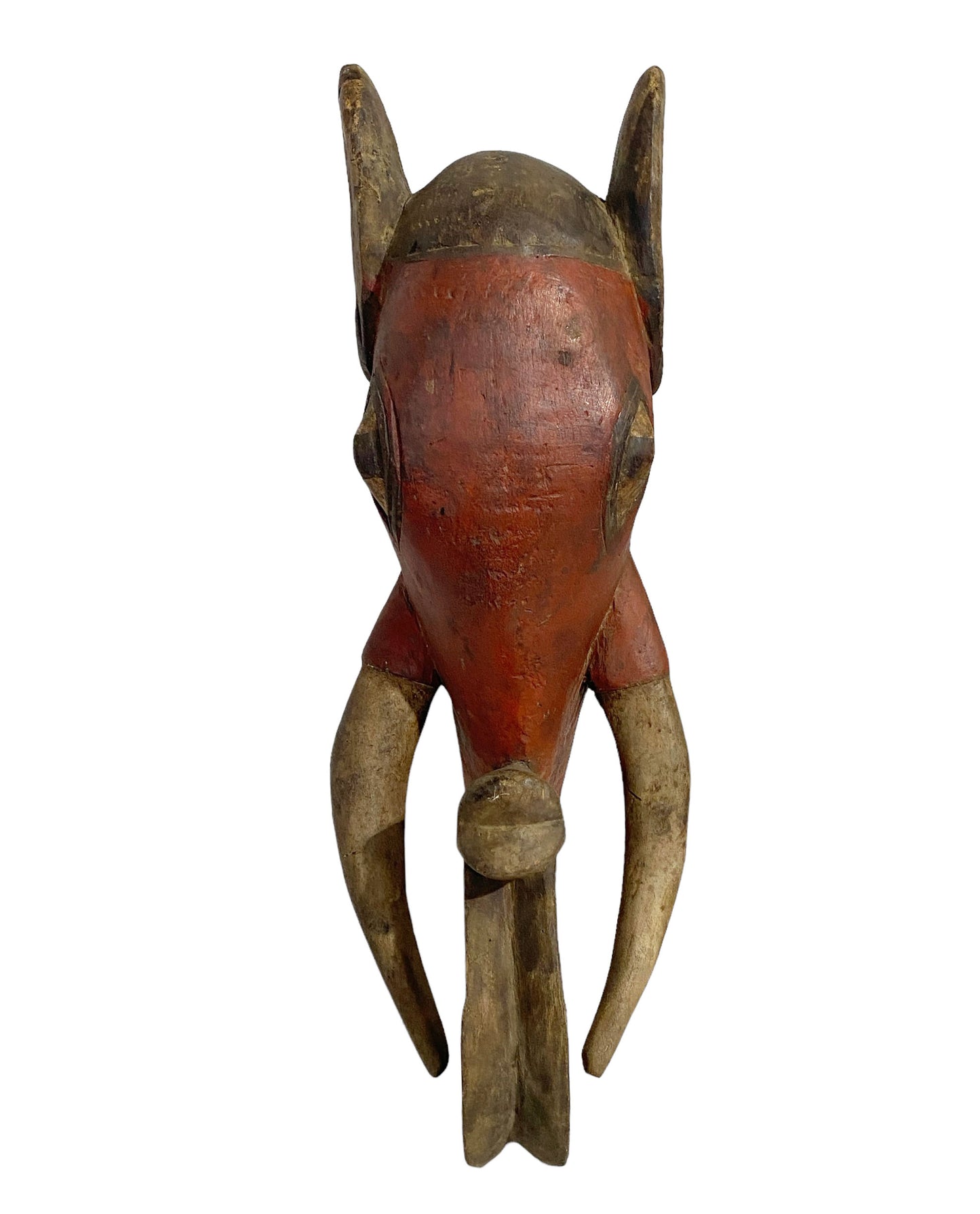 #1437 Superb Baule Tribe Theriomorphic Elephant Mask Côte d'Ivoire 25" H