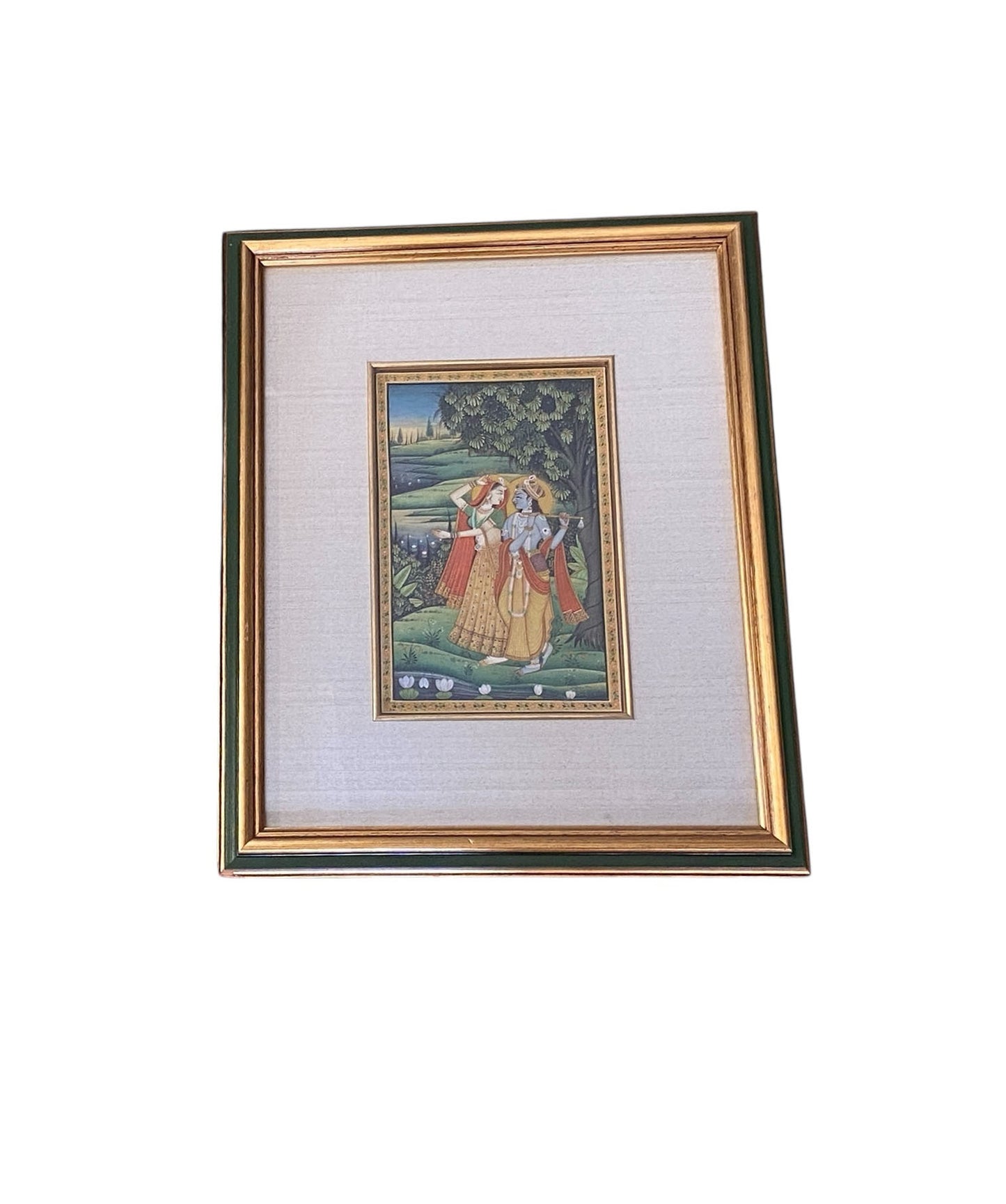 #78 Set of two framed  Indian Miniature Painting  India