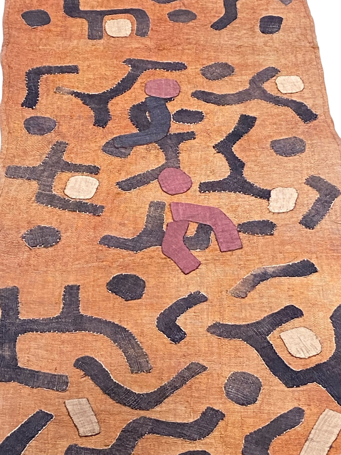 #534 Vintage  African Kuba Cloth Raffia /Textile Zaire 100"