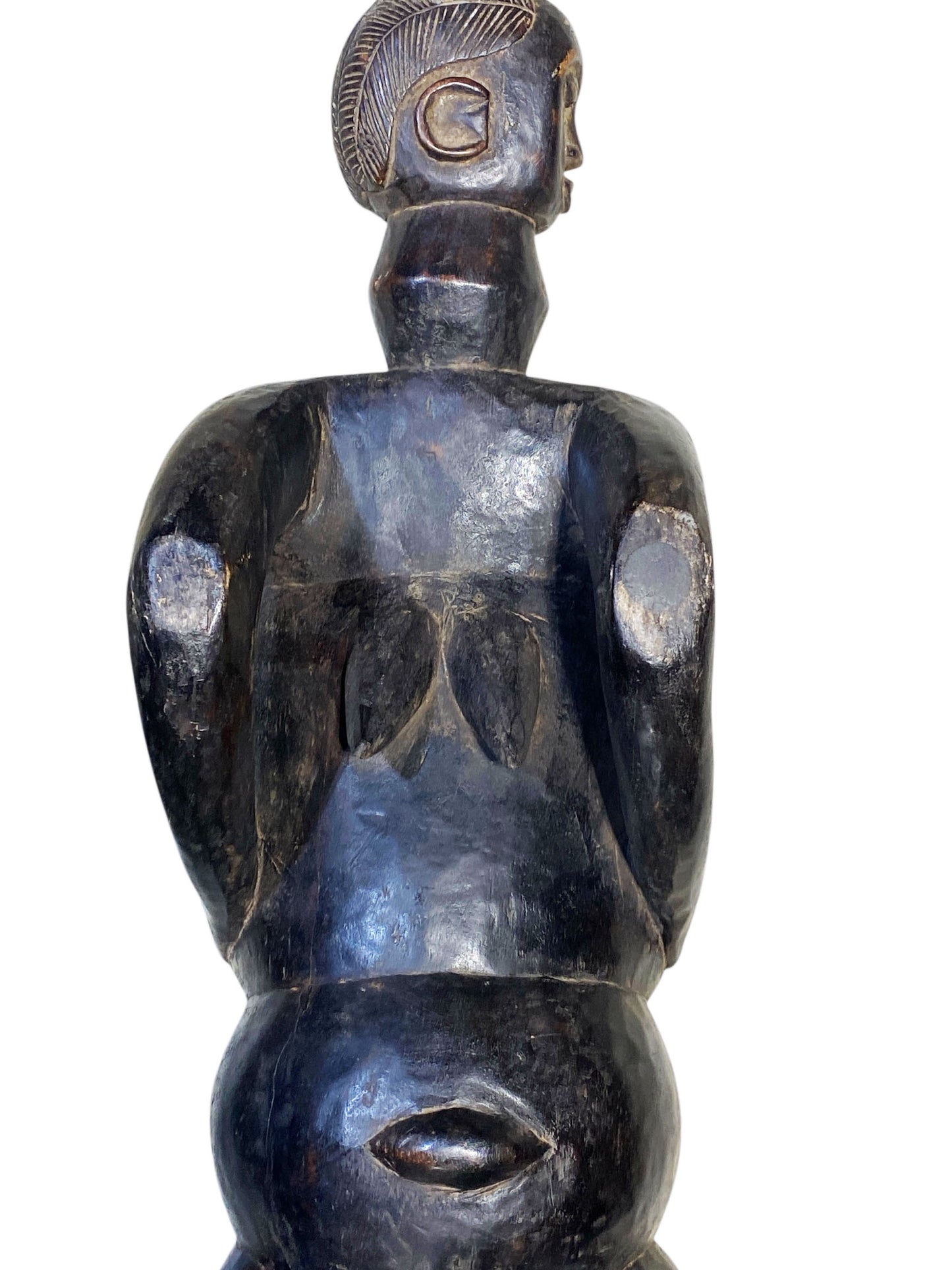 #8410 Vintage  Large African Akan Awari Mancala Game Board 33.5" w