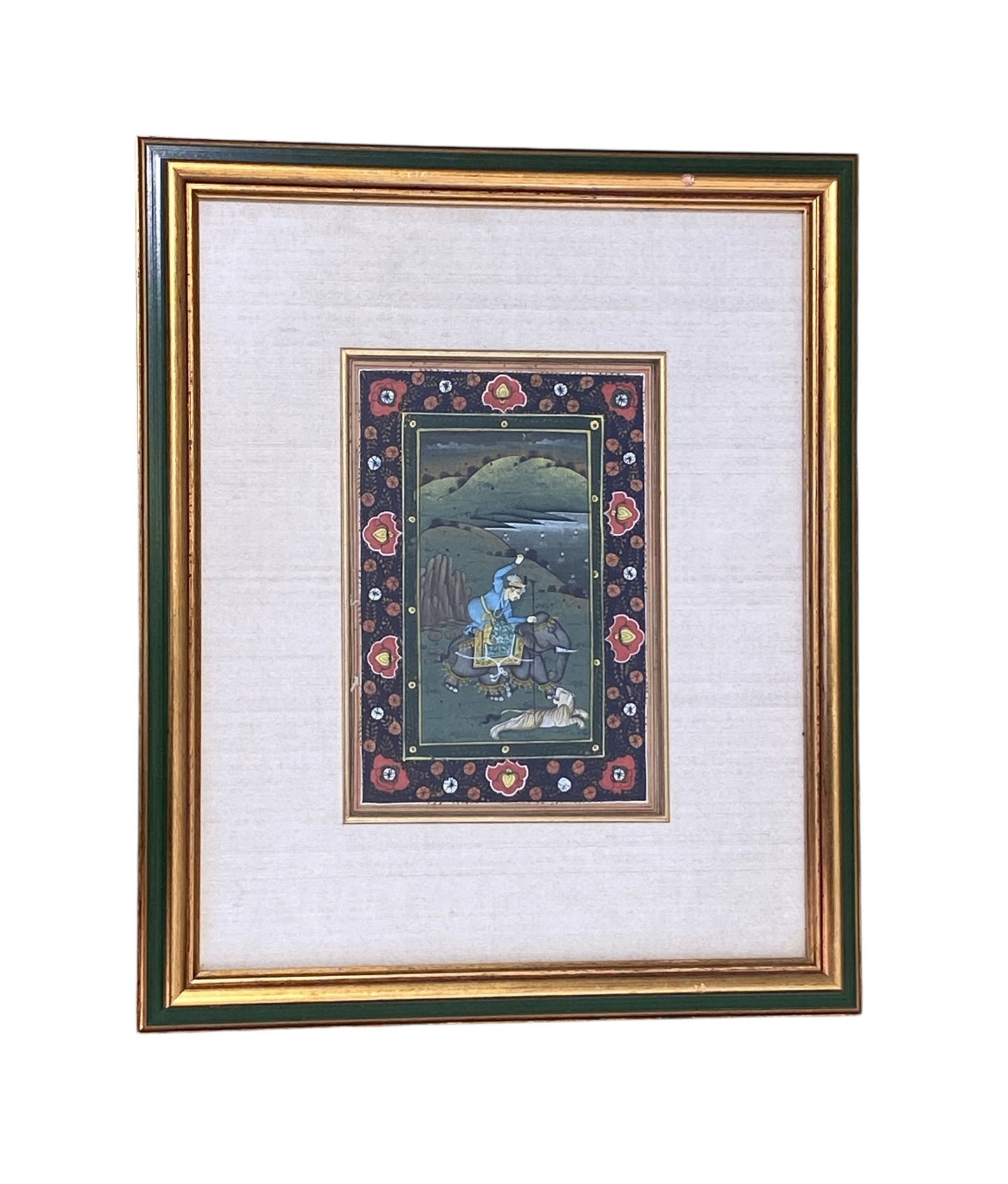 #78 Set of two framed  Indian Miniature Painting  India
