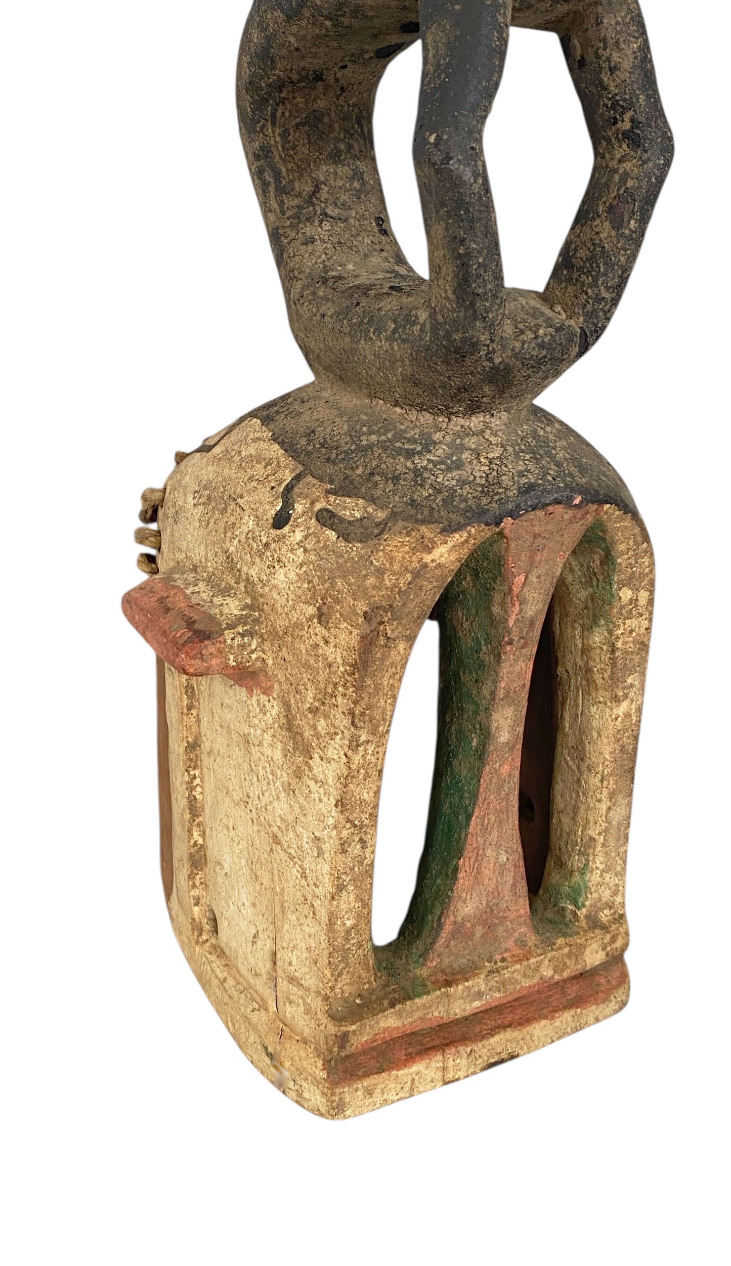 #1146 Vintage Dogon Tribe Carved Wooden Monkey  Mask 19.5" H