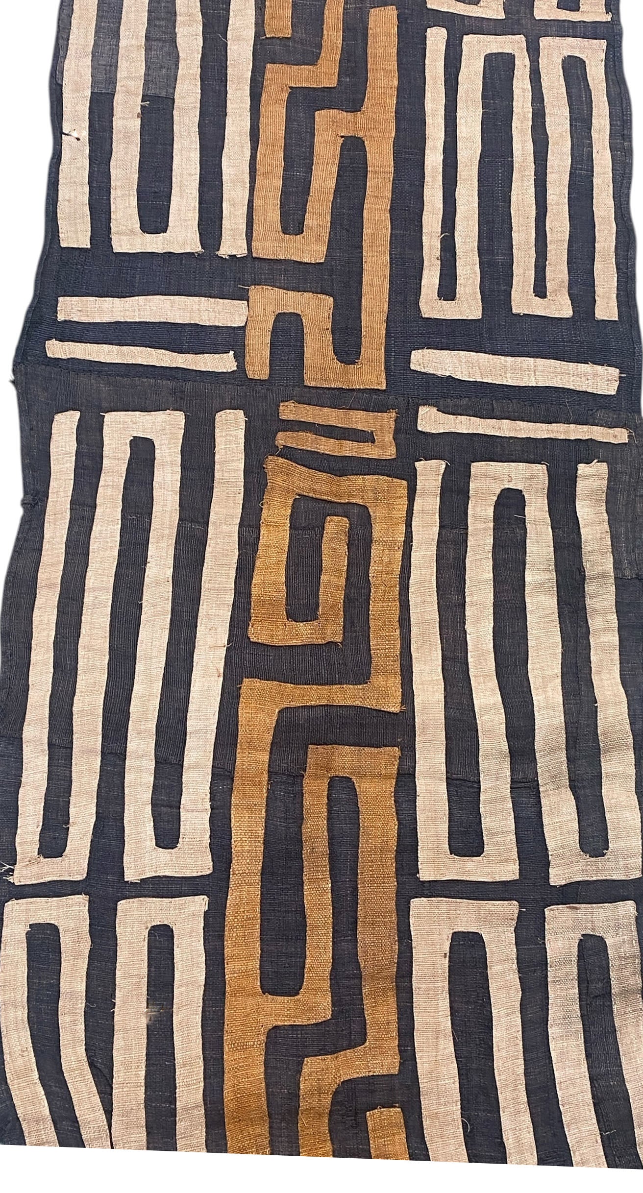#532 Superb African Kuba Cloth Raffia /Textile Zaire 110"