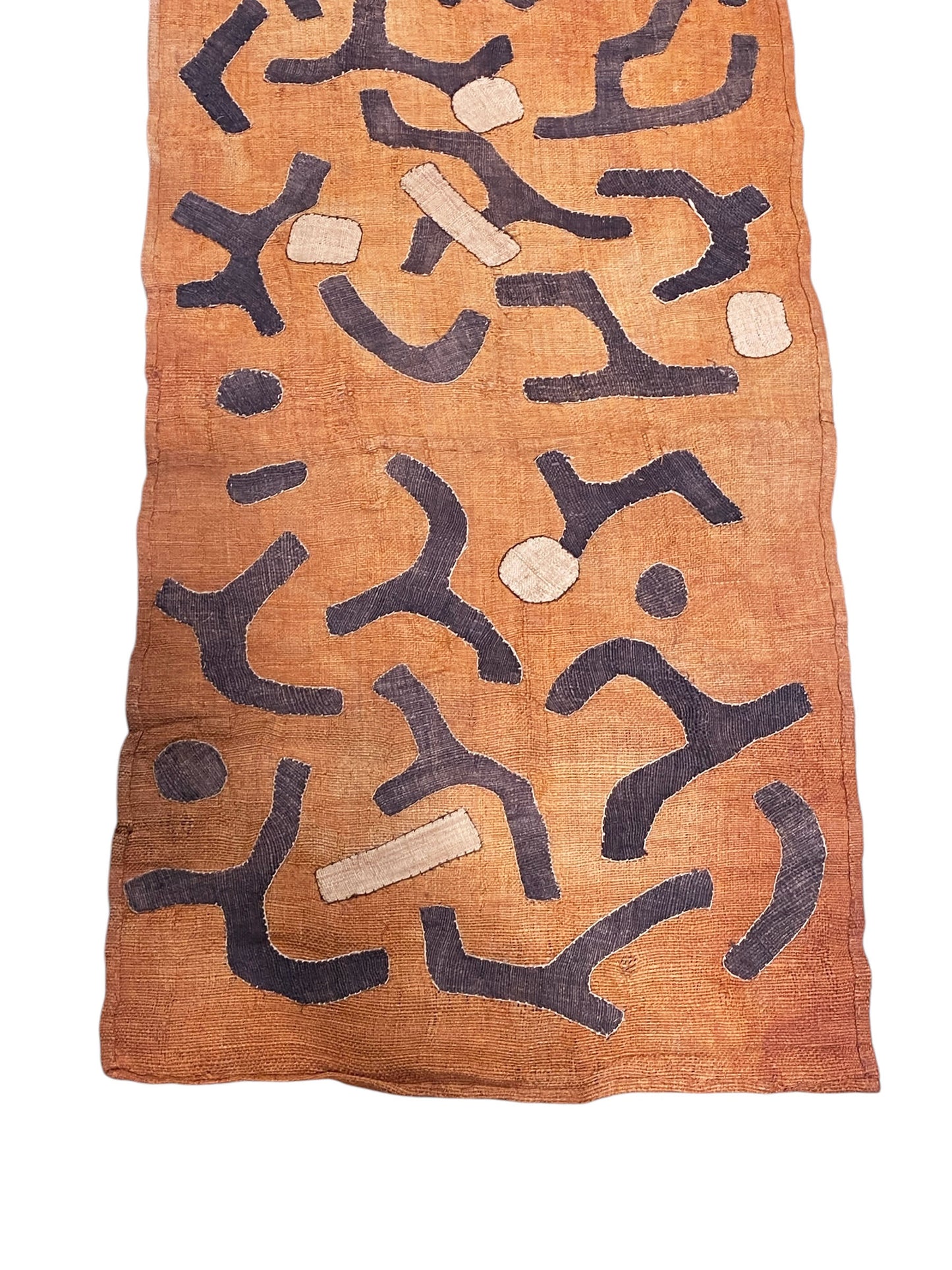 #534 Vintage  African Kuba Cloth Raffia /Textile Zaire 100"