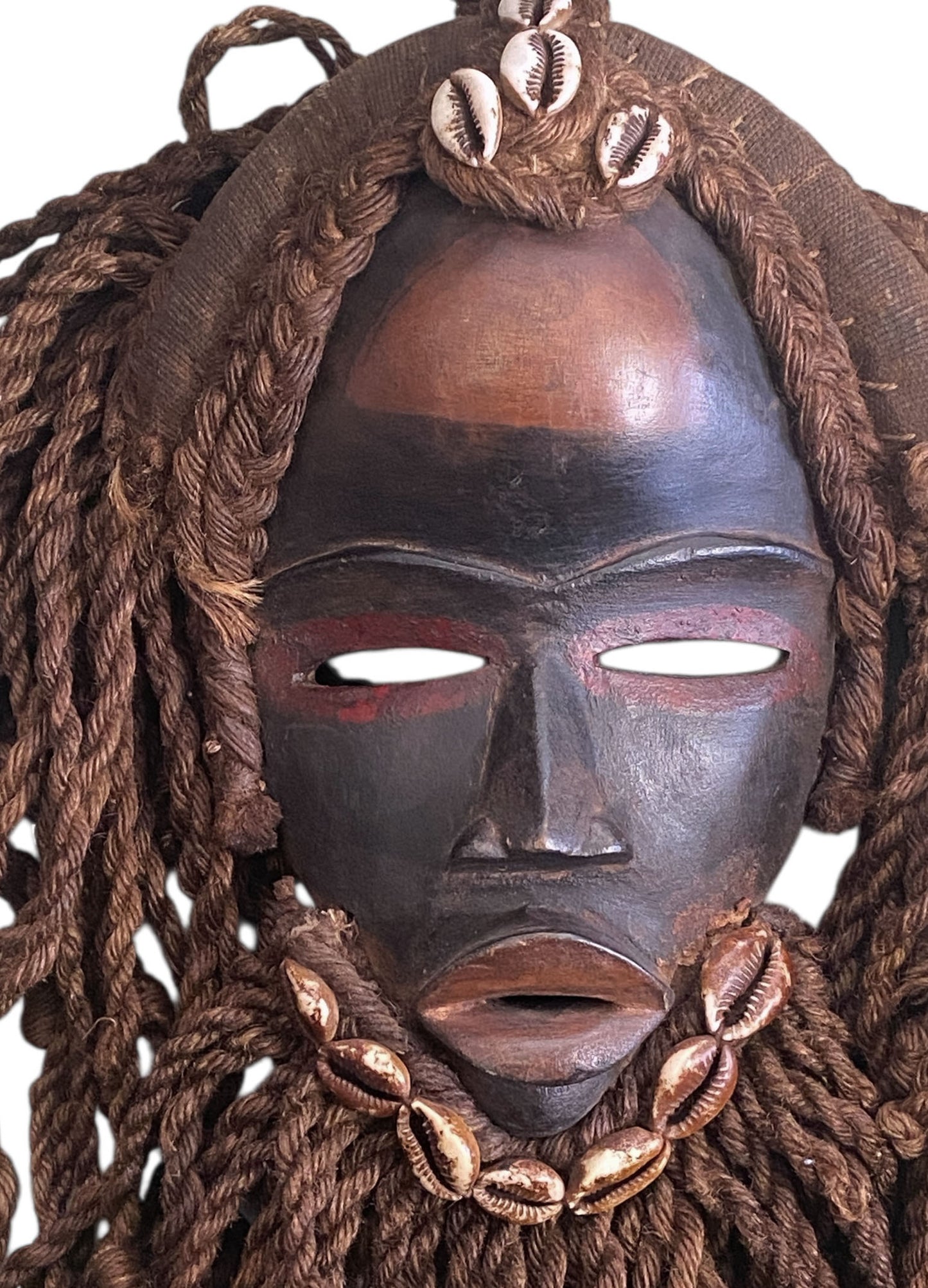 #3275 Superb Vintage  African I .Coast Dan Ceremonial Dance  Mask 14" H