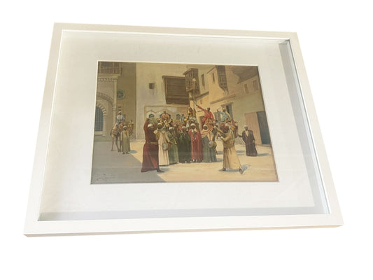 #103 Meynelle Louis Orientalist painting Print Picture Framed