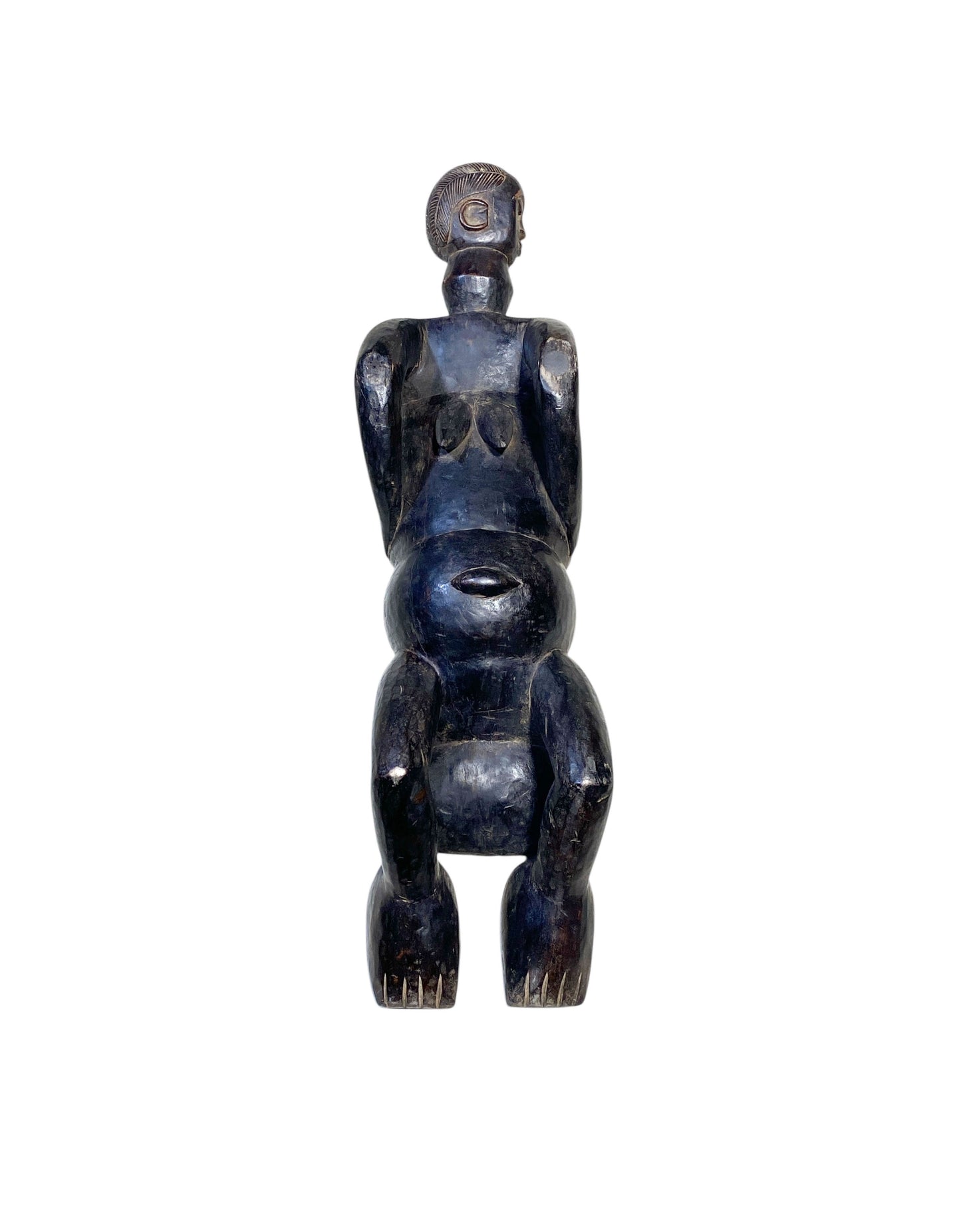 #8410 Vintage  Large African Akan Awari Mancala Game Board 33.5" w