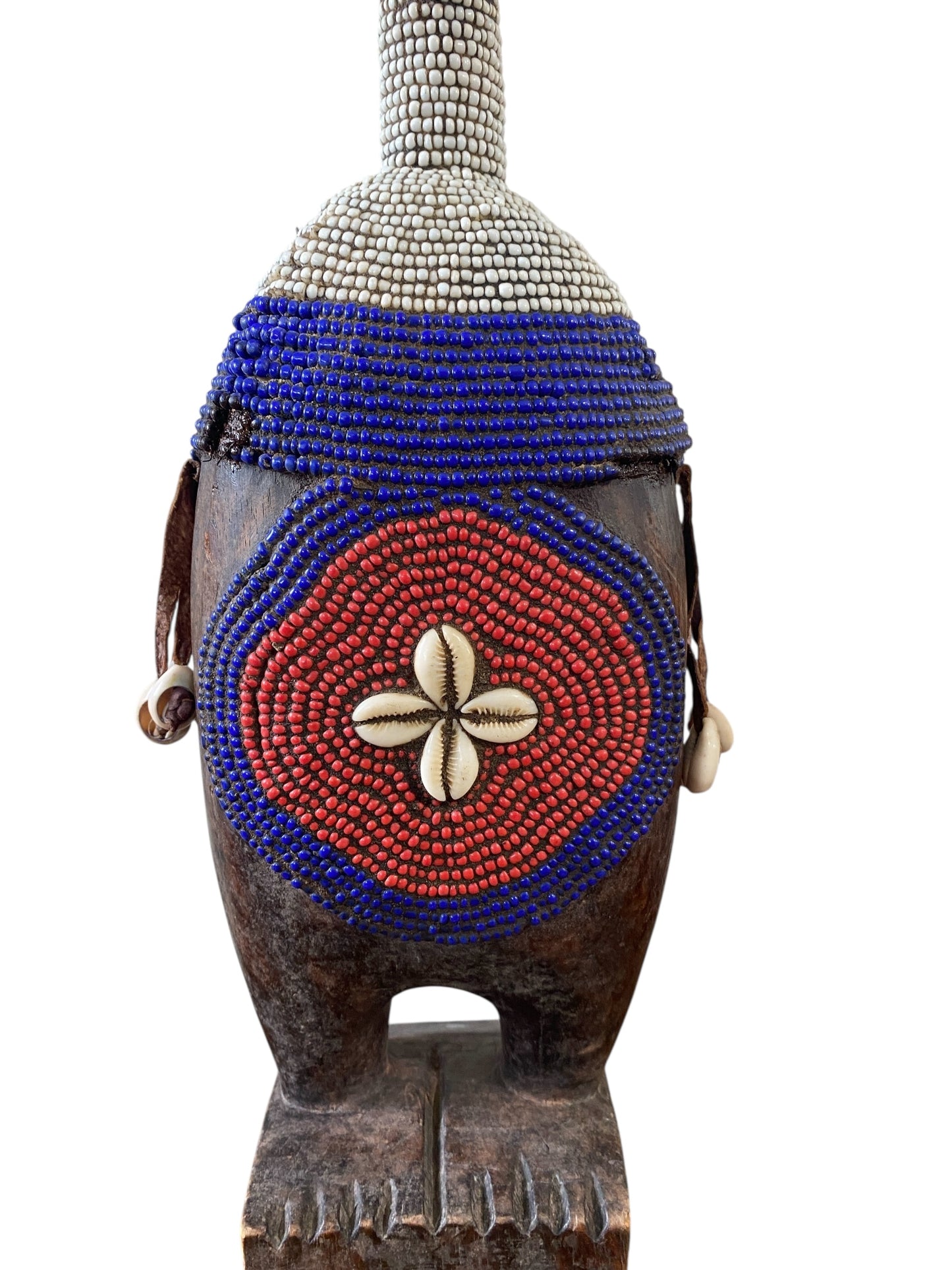 #731 Vintage  African Namji Fertility Beaded Doll 20" H