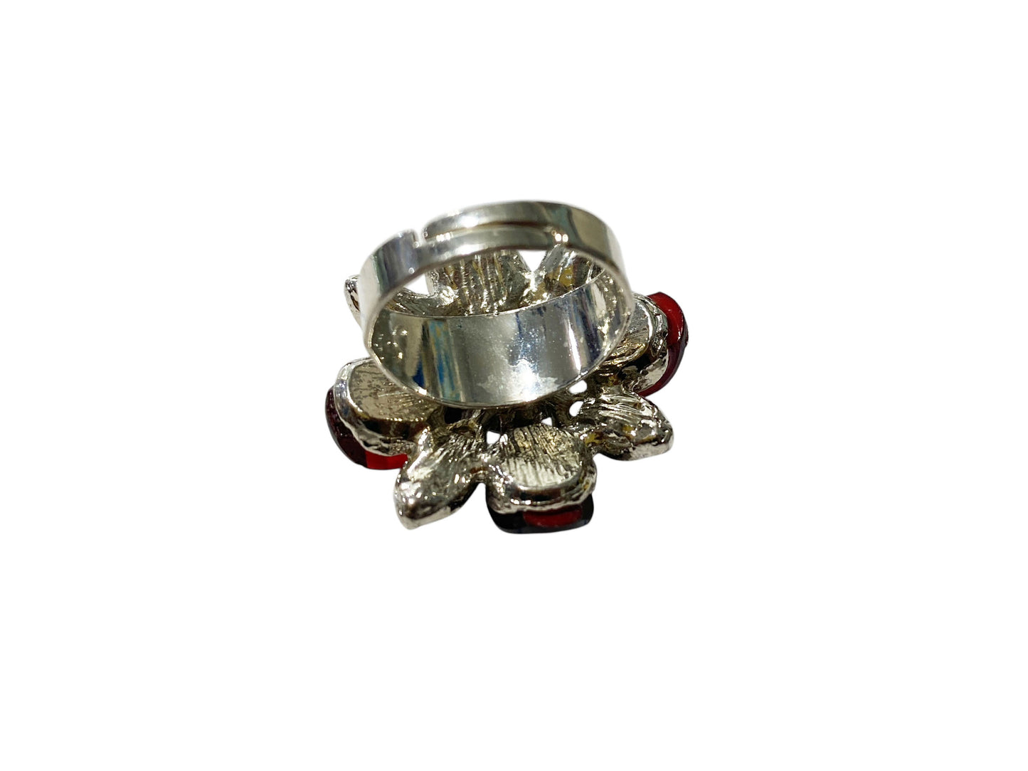 #25 Vintage Ring  W Unique Flower Shape Size 12 Resizable