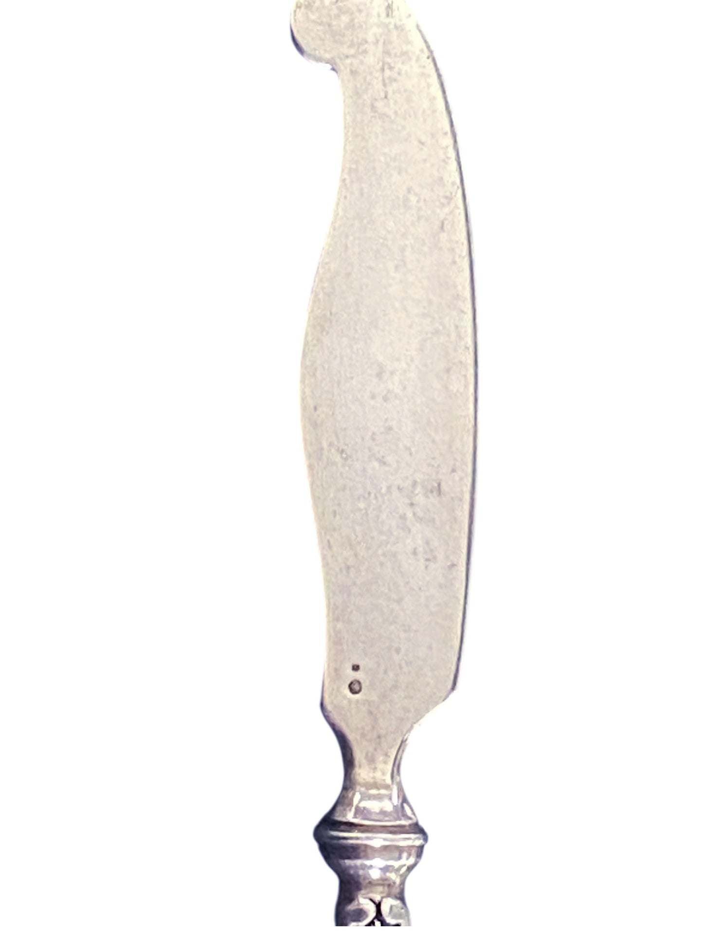 #56 Vintage Portuguese Solid Silver Baroque Style Butter/ Cheese/Pâté Spreader