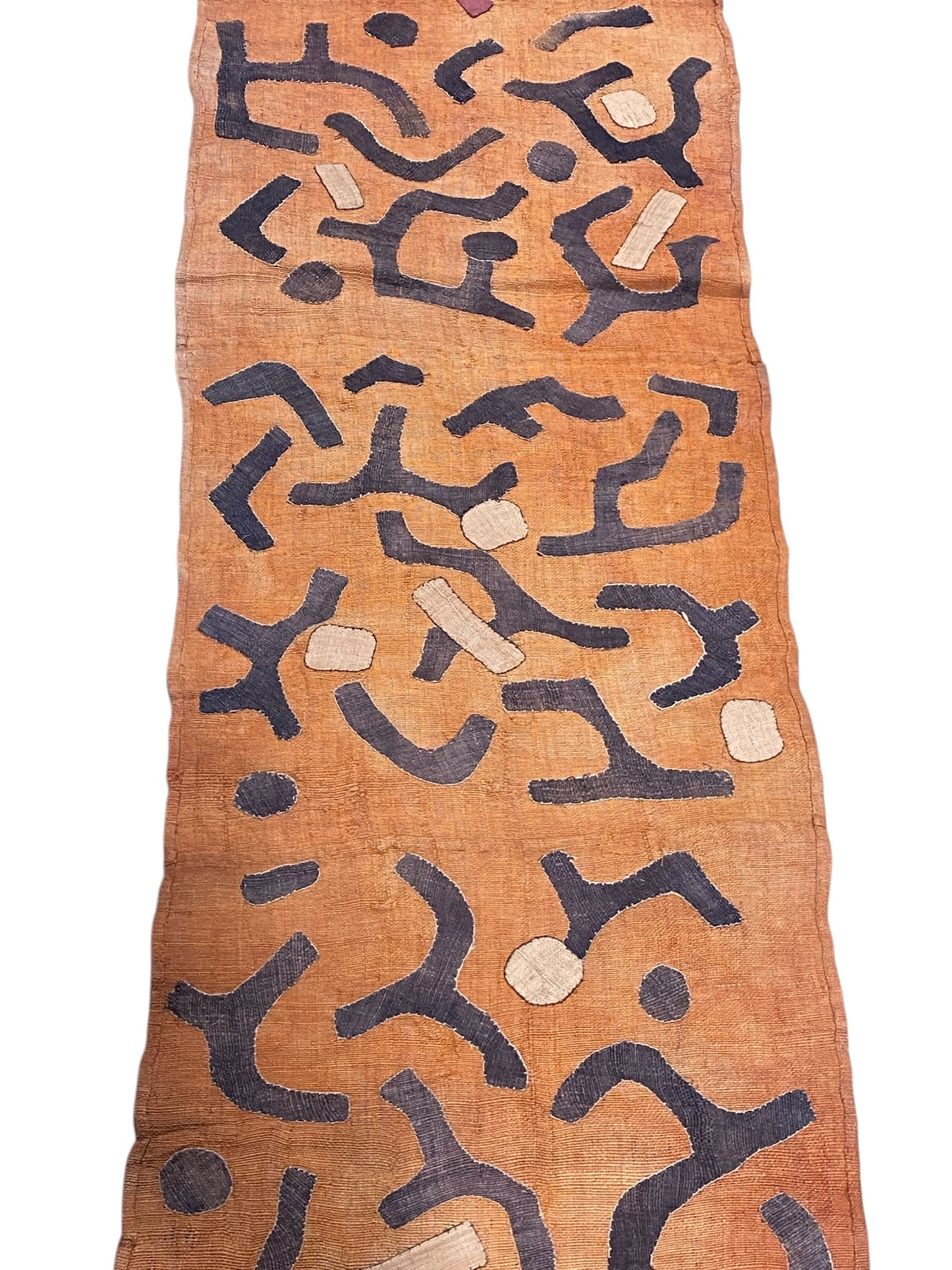 #534 Vintage  African Kuba Cloth Raffia /Textile Zaire 100"