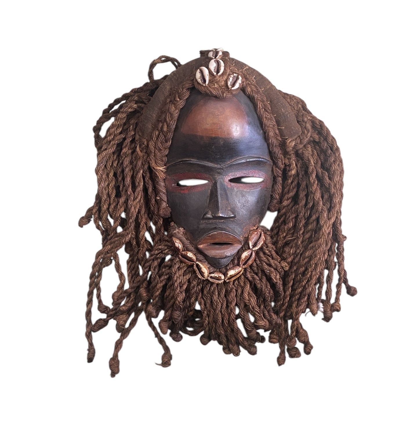 #3275 Superb Vintage  African I .Coast Dan Ceremonial Dance  Mask 14" H