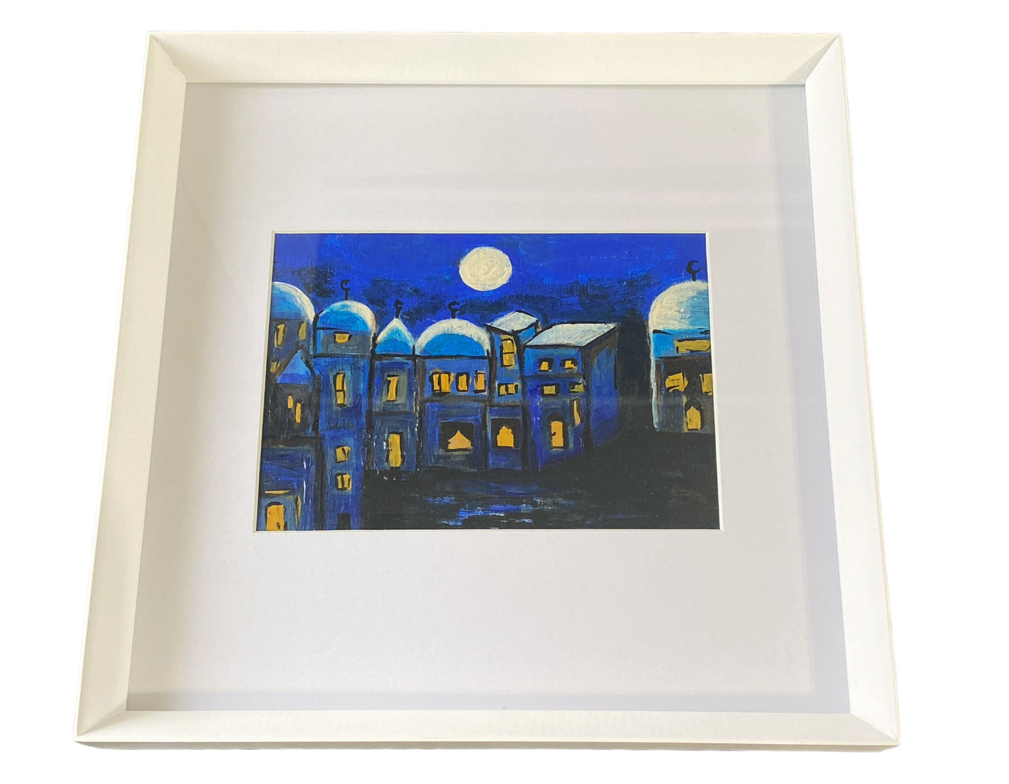 #5964 Acrylic  Orientalist Painting "Marrakech Au Clair De la Lune "  By YJR