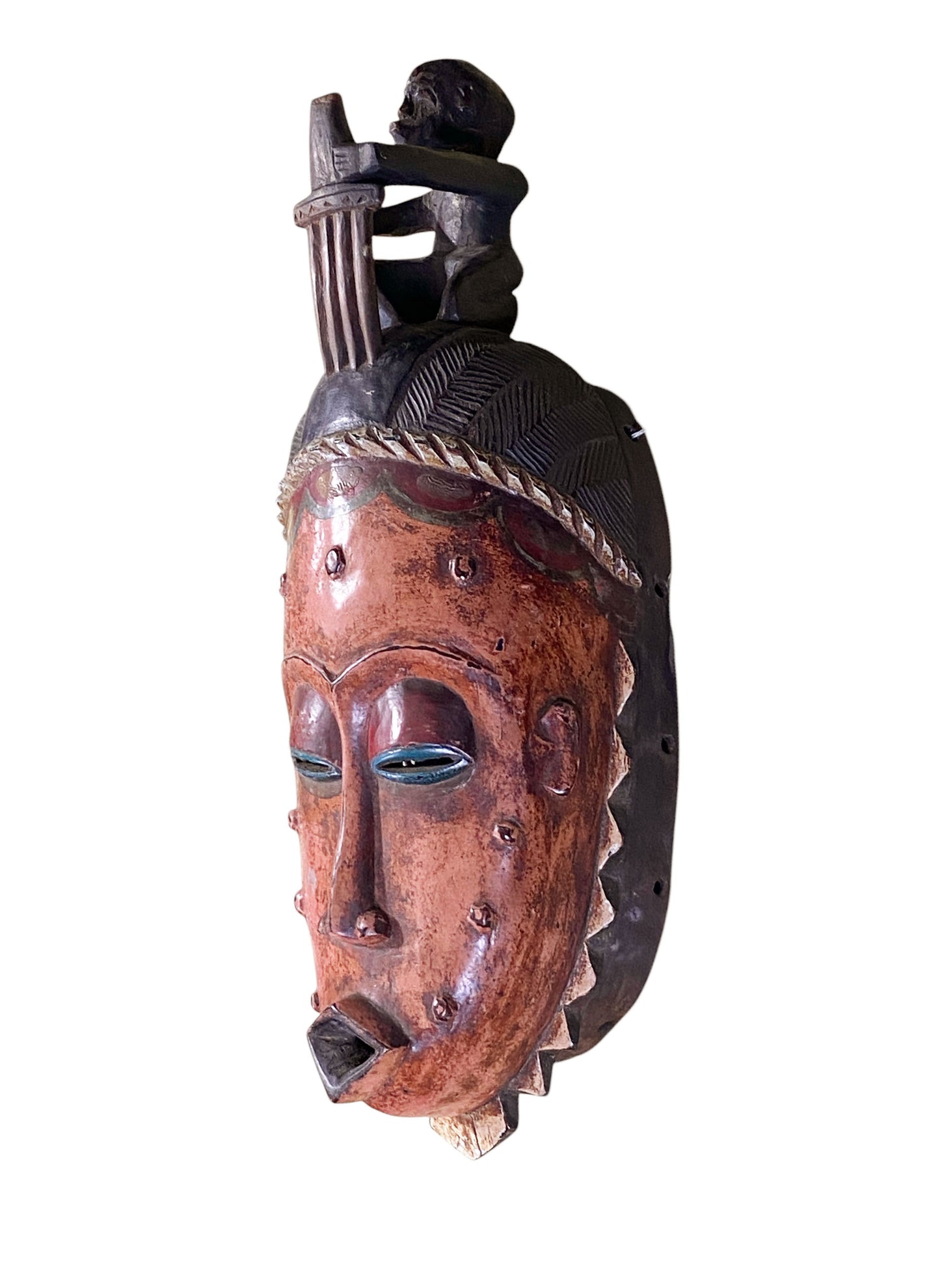 #960 Lg African Guru Portrait Mask Cote d'Ivoire 22.5" H