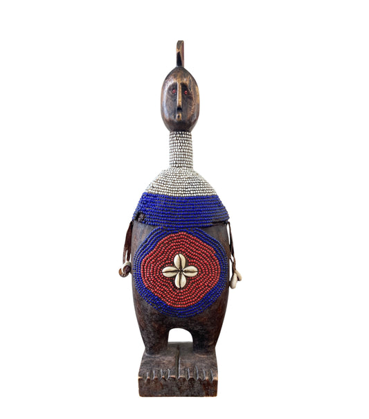#731 Vintage  African Namji Fertility Beaded Doll 20" H