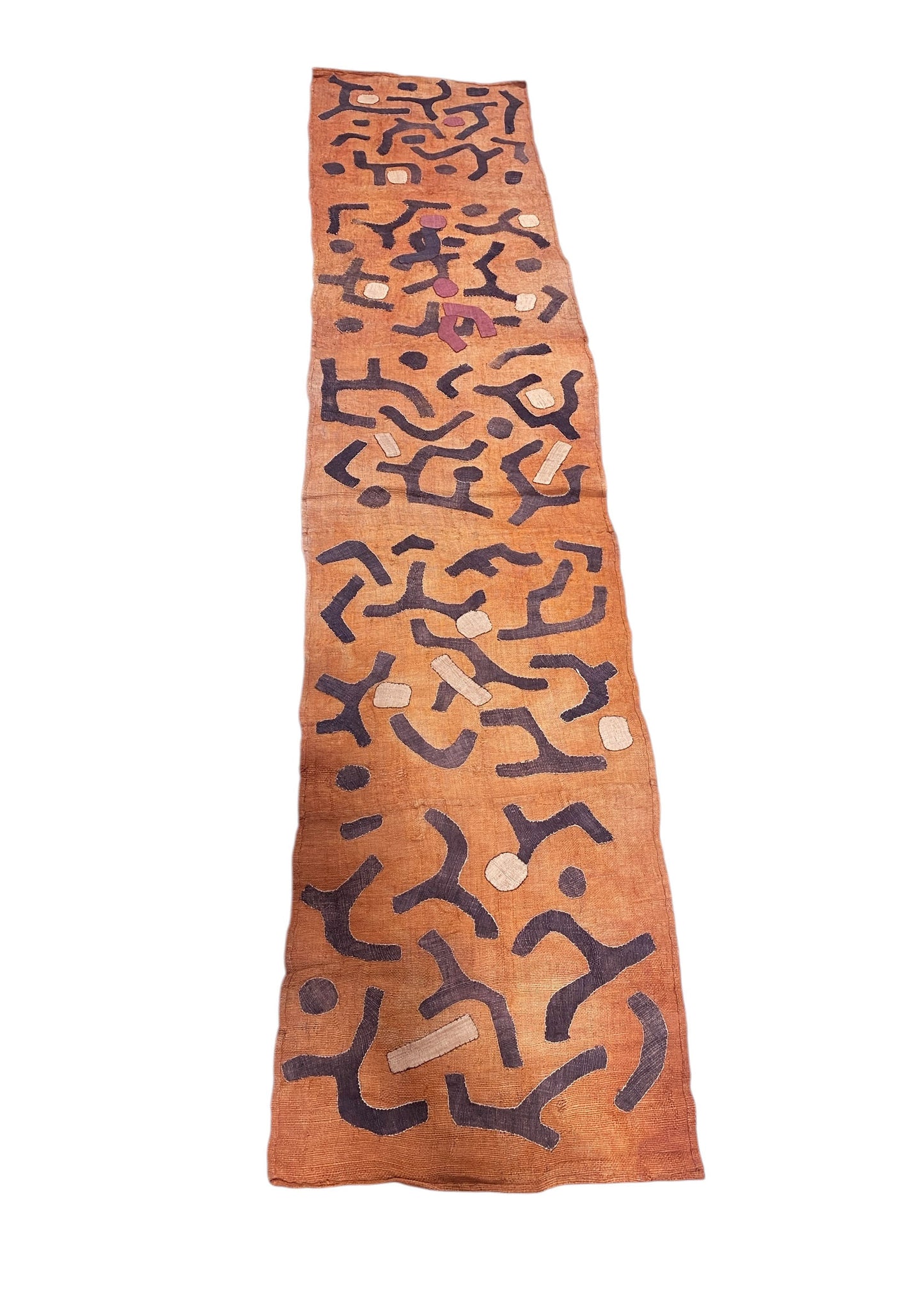 #534 Vintage  African Kuba Cloth Raffia /Textile Zaire 100"