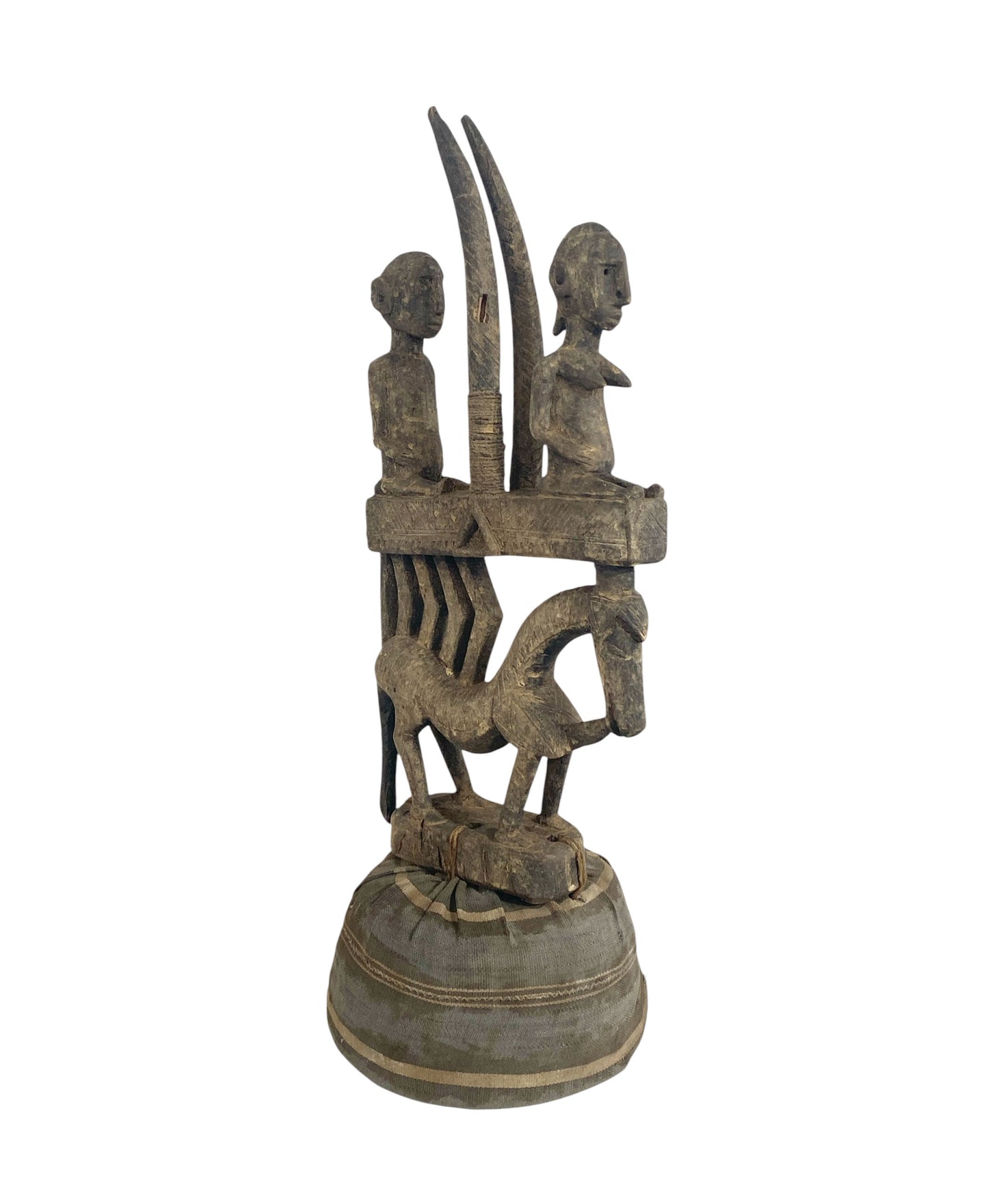 # 1125/60 Old  Rare Bambara Chiwara wood Sculpture/headdress 23"H Mali