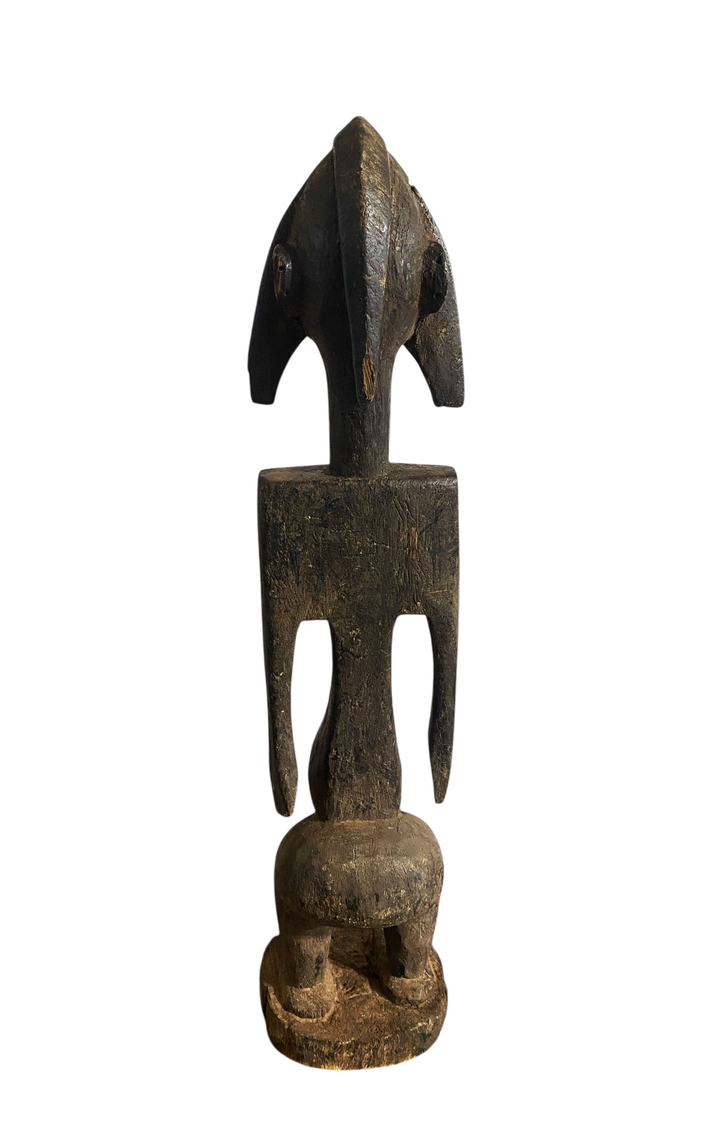 #1176  Vintage African Primitive Maternity Statue Bambara Bamana Mali - 26"h