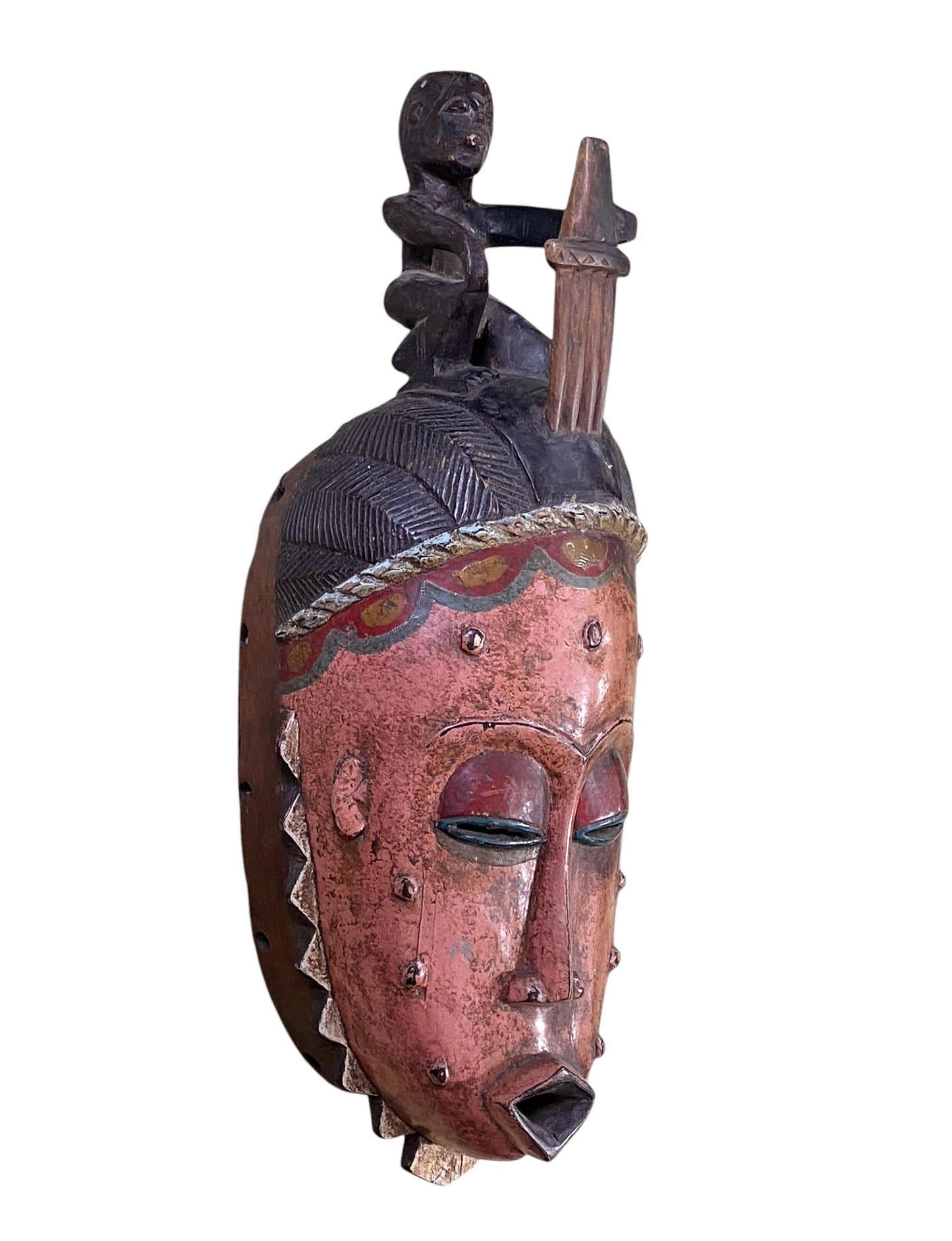 #960 Lg African Guru Portrait Mask Cote d'Ivoire 22.5" H