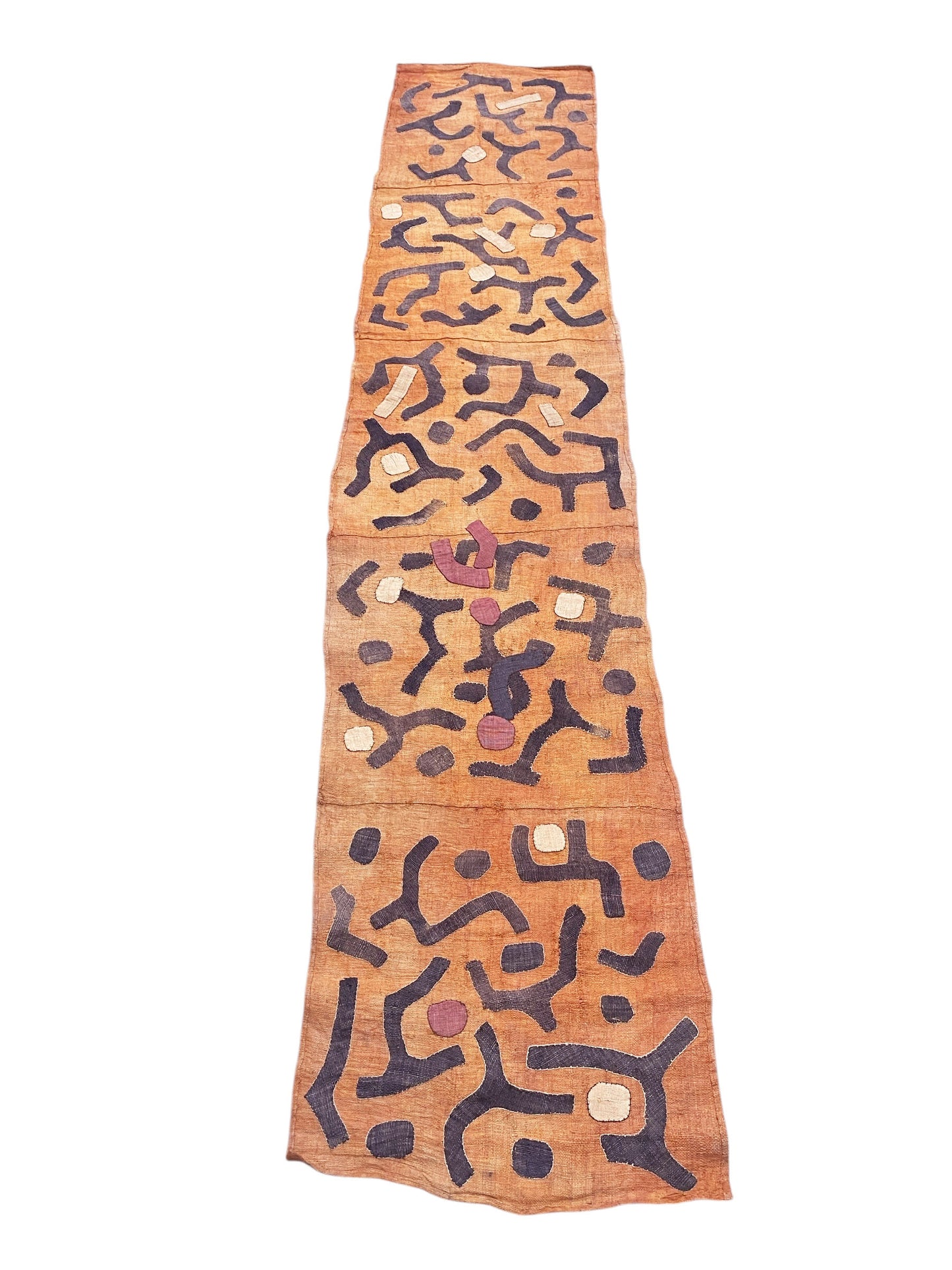 #534 Vintage  African Kuba Cloth Raffia /Textile Zaire 100"