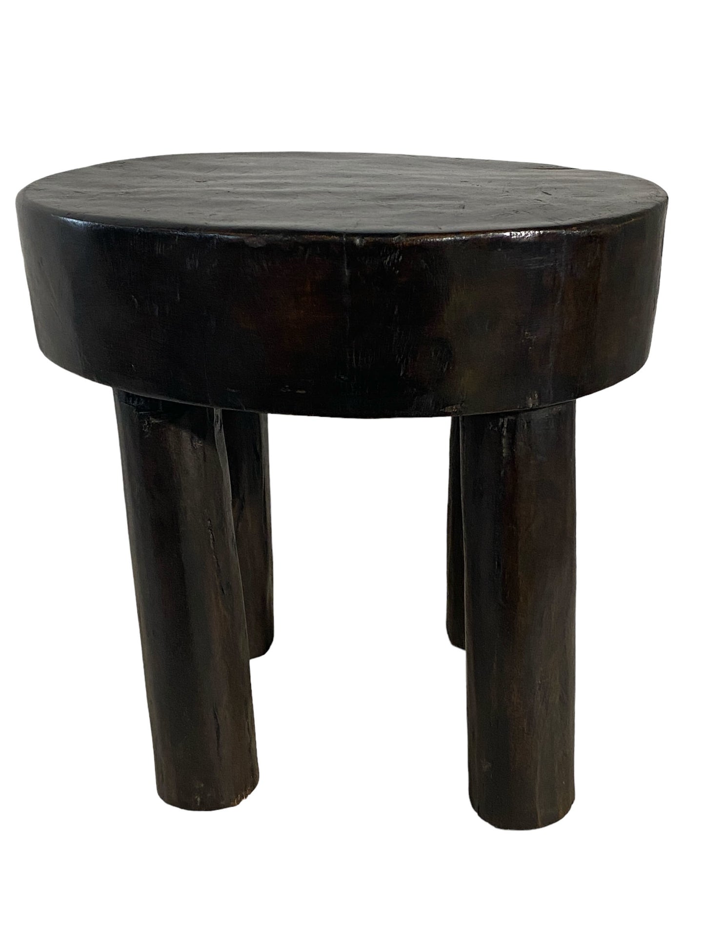 #6171 African Vintage Oval Wood Milk Stool Hehe Gogo People Tanzania 11" H