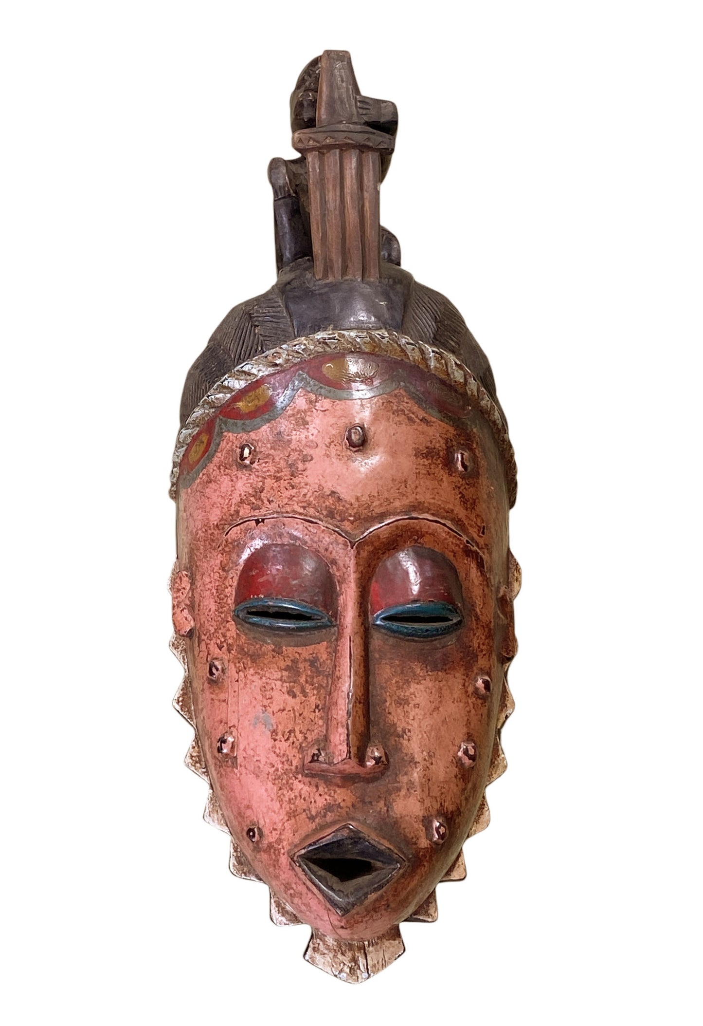 #960 Lg African Guru Portrait Mask Cote d'Ivoire 22.5" H