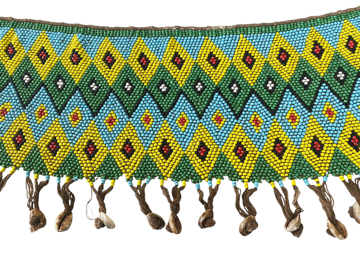 #67 Vintage Ceremonial Skirt Kirdi Beaded Cache Sex Pikuran Cameroon 18" w